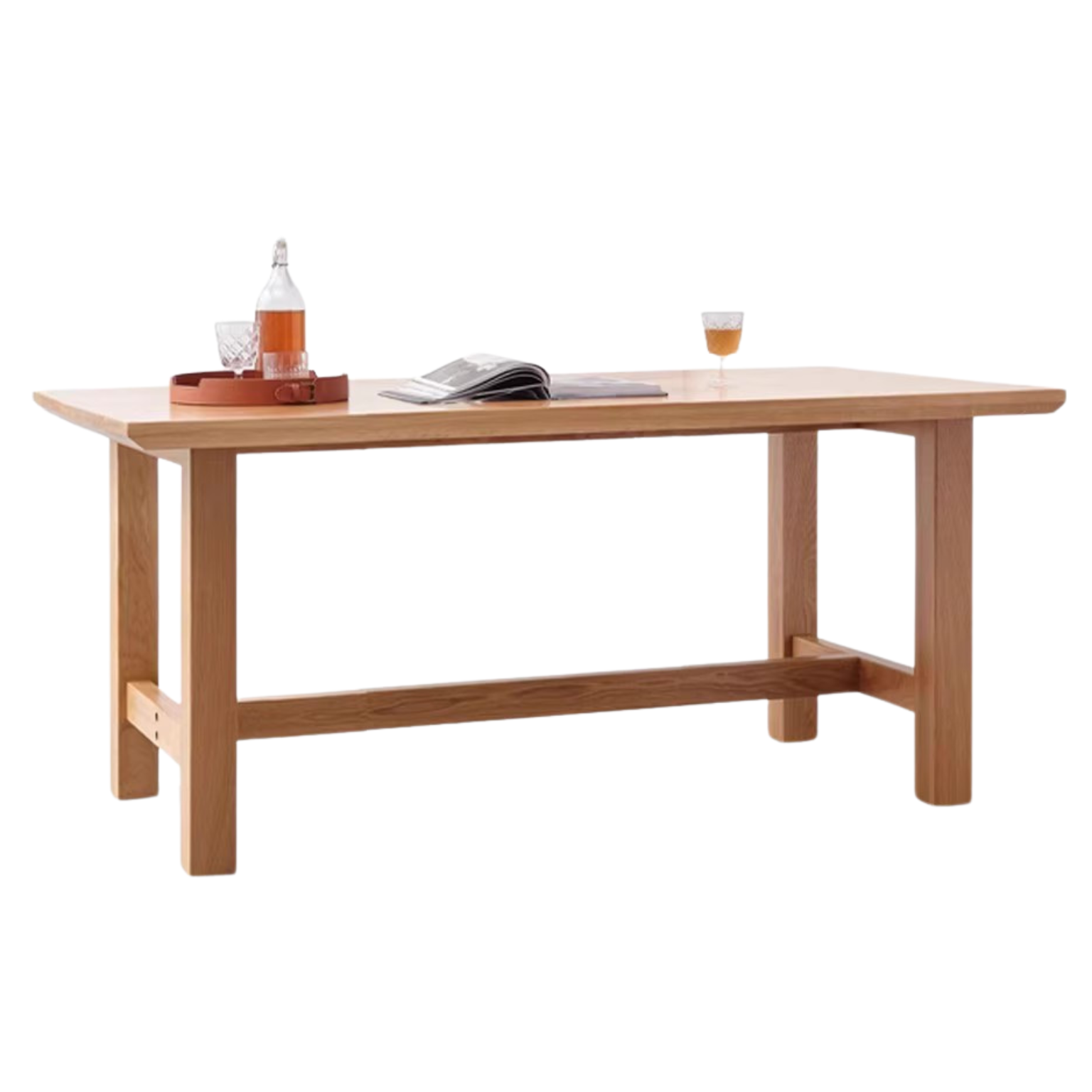 63x33.5x29.5 inch / 160x85x75 сm / Natural Wood Color / Oak Dining table