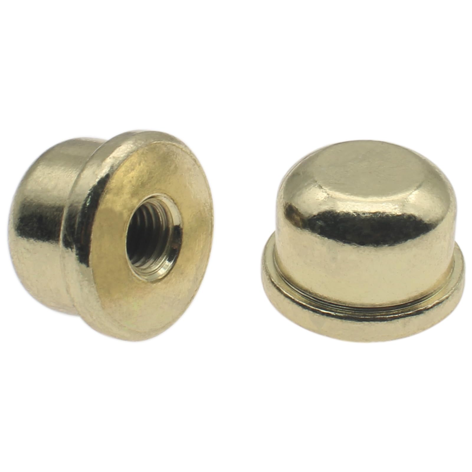 2 Pcs Solid Brass Lamp Finials Caps 1/4-27 Threaded Knob for Lamp Shade Harp Holder - Gold Finish - Perfect for Bedroom, Living Room & Office Lighting Decor