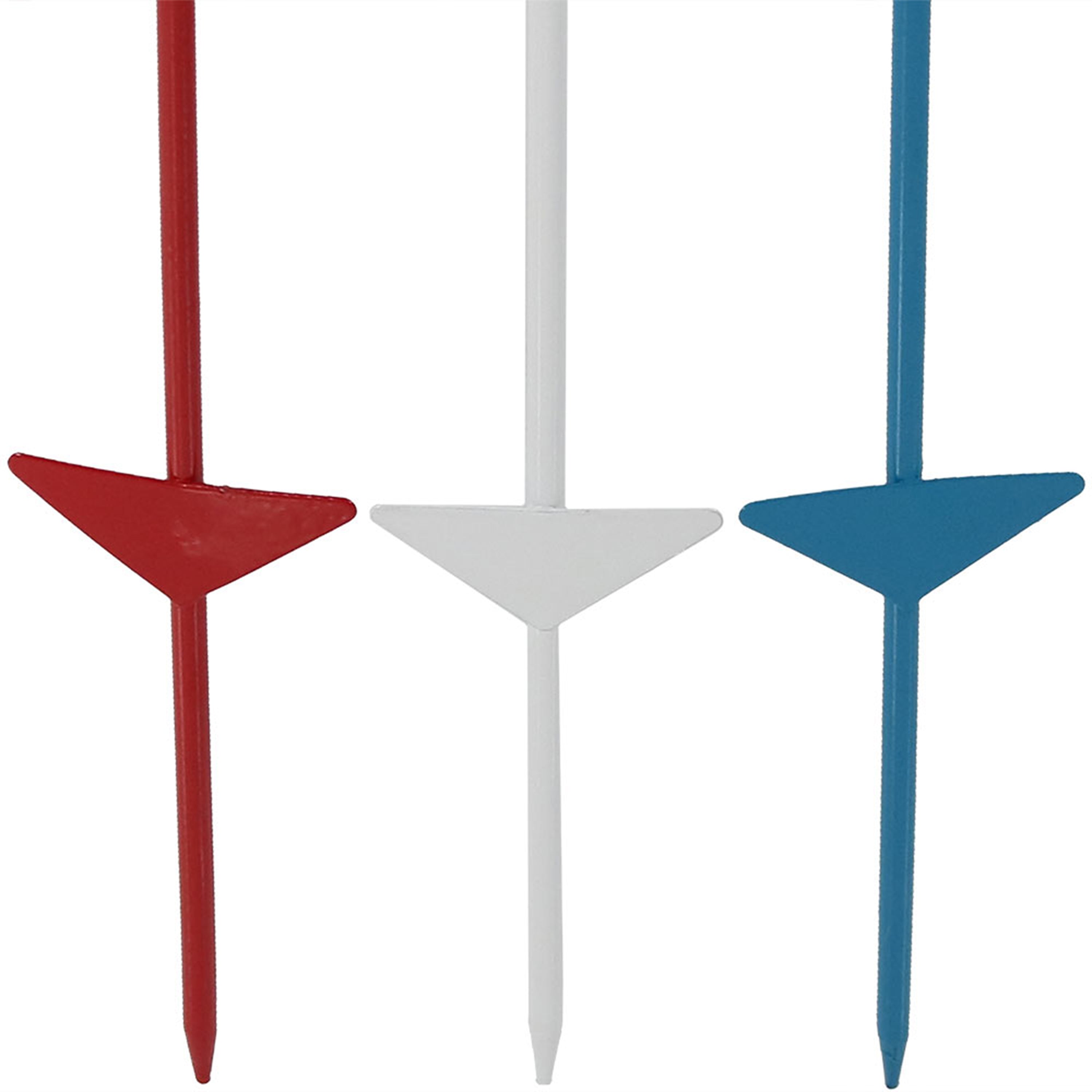 Sunnydaze Heavy Duty Red White Blue Outdoor Drink Holder Set - Perfect for BBQs, Picnics, Pool Parties & Tailgating