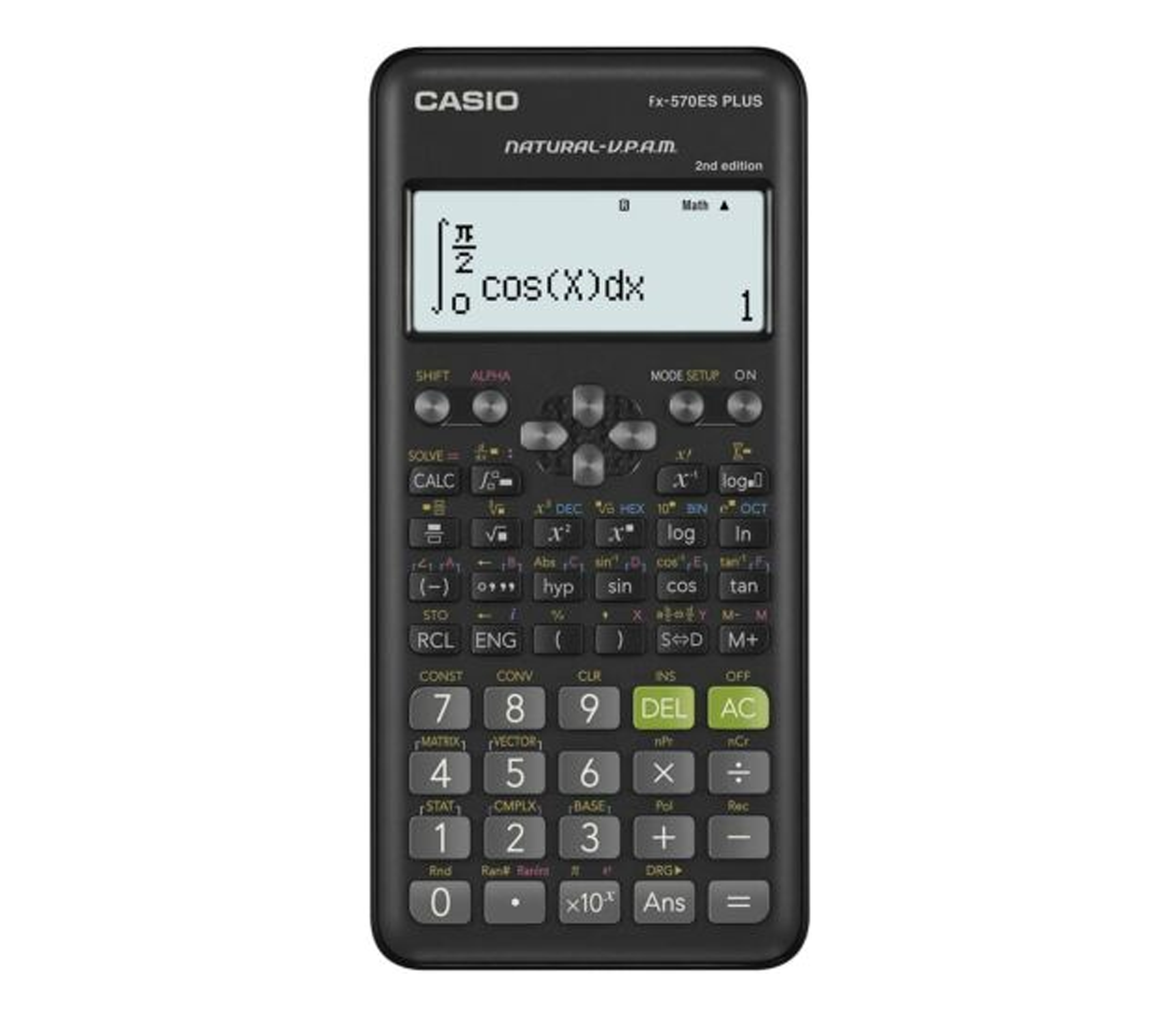 Casio FX-570ES PLUS 2 Scientific Calculator - Black | Advanced Functions for High School & College Math, Engineering & Science | Perfect for Exams, Homework & Professional Use