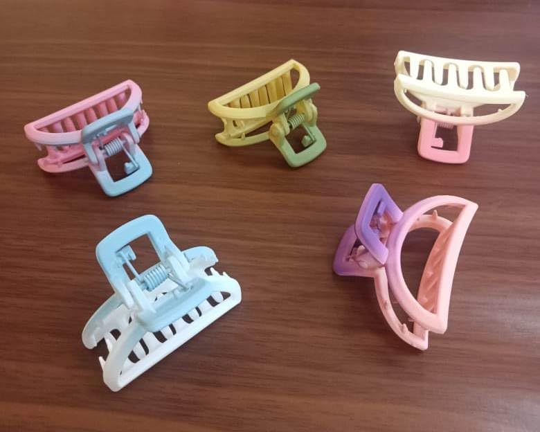 Snowpearl 5-Piece Matte Mini Hair Claw Clips Set - Colorful Acrylic Hair Accessories for Women & Girls - Perfect for Ponytails, Buns & Everyday Hairstyles