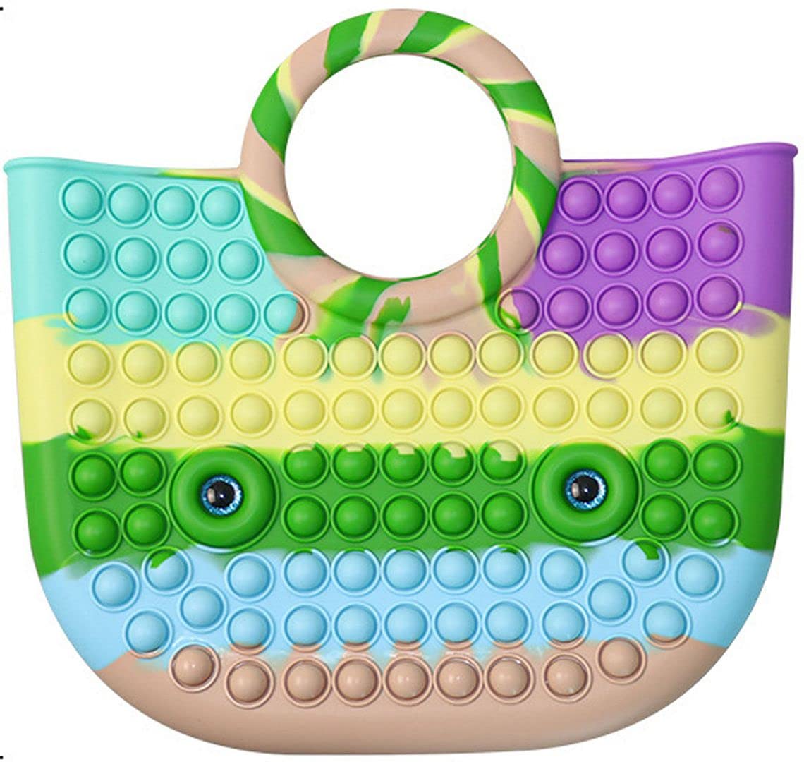 QZUnique Pop Purse Fidget Tote Bag - Push Bubble Silicone Handbag for Women, Stress Relief & Sensory Toy - Perfect for Anxiety Relief, Office, Travel & Daily Use
