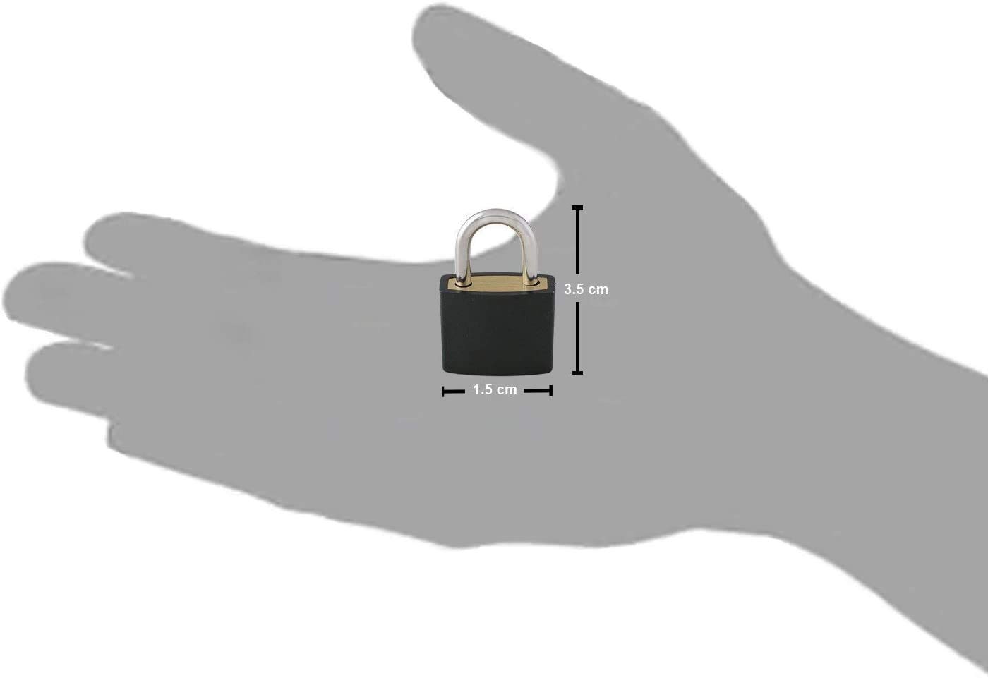 3-Piece Solid Brass Padlock Set - Heavy Duty Metal Locks for Luggage, Backpacks, Jewelry Boxes & School Supplies with Keys & Protective Cover (Small, Black) - Perfect for Travel Security, Home Storage & Classroom Teaching Tools