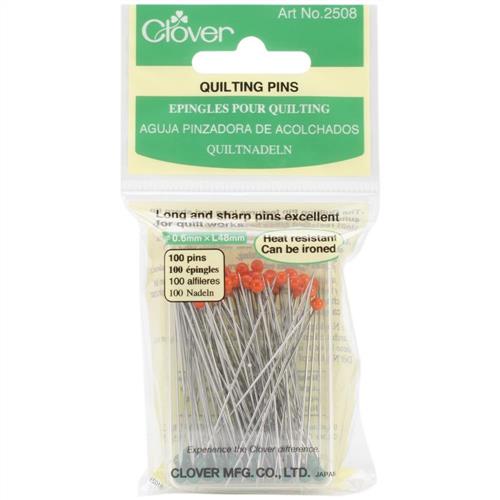 Heat-Resistant Quilting Pins with Clover Tips - Extra Long Dressmaker Pins for Sewing, Quilting & Fabric Crafts - Perfect for High-Temperature Ironing & Machine Sewing