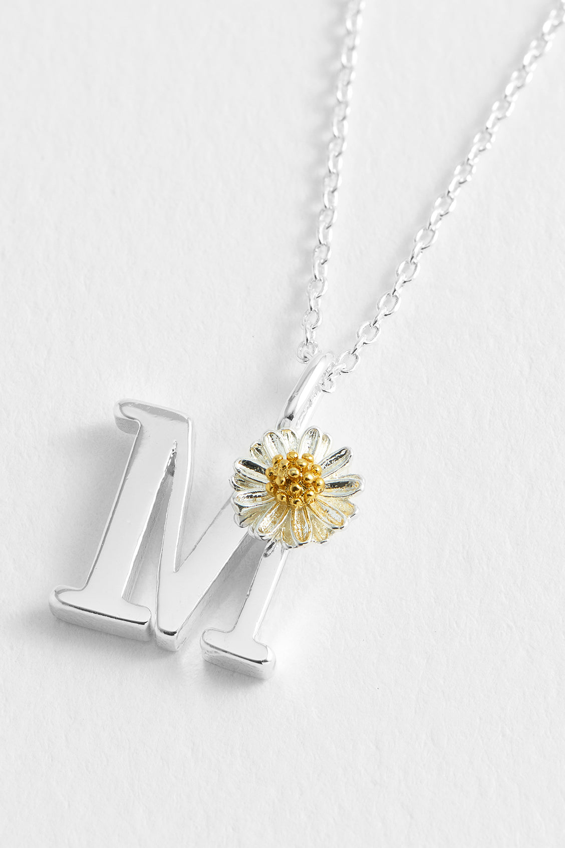 Wildflower Initial Pendant Necklace - Personalized Floral Letter Jewelry for Women - Perfect for Gifts, Birthdays & Everyday Wear