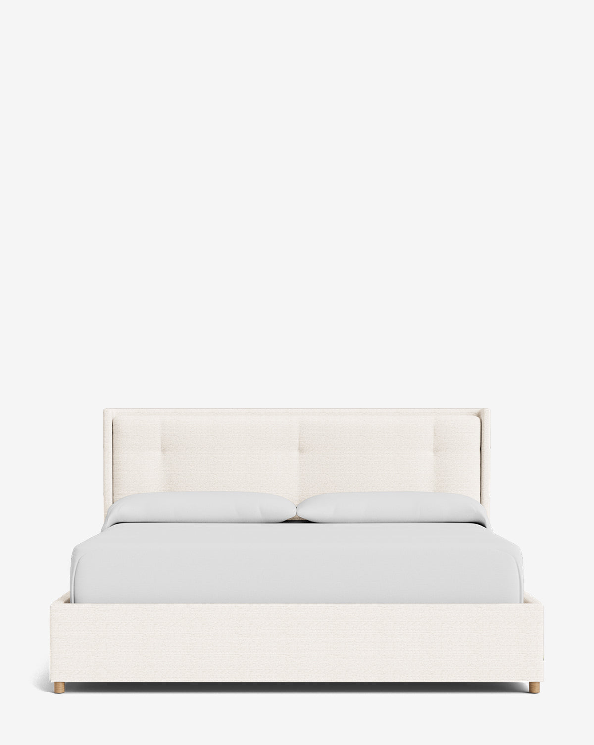 Low Profile Ria Bed Frame with Minimalist Headboard - Perfect for Small Spaces, Modern Bedrooms & Studio Apartments