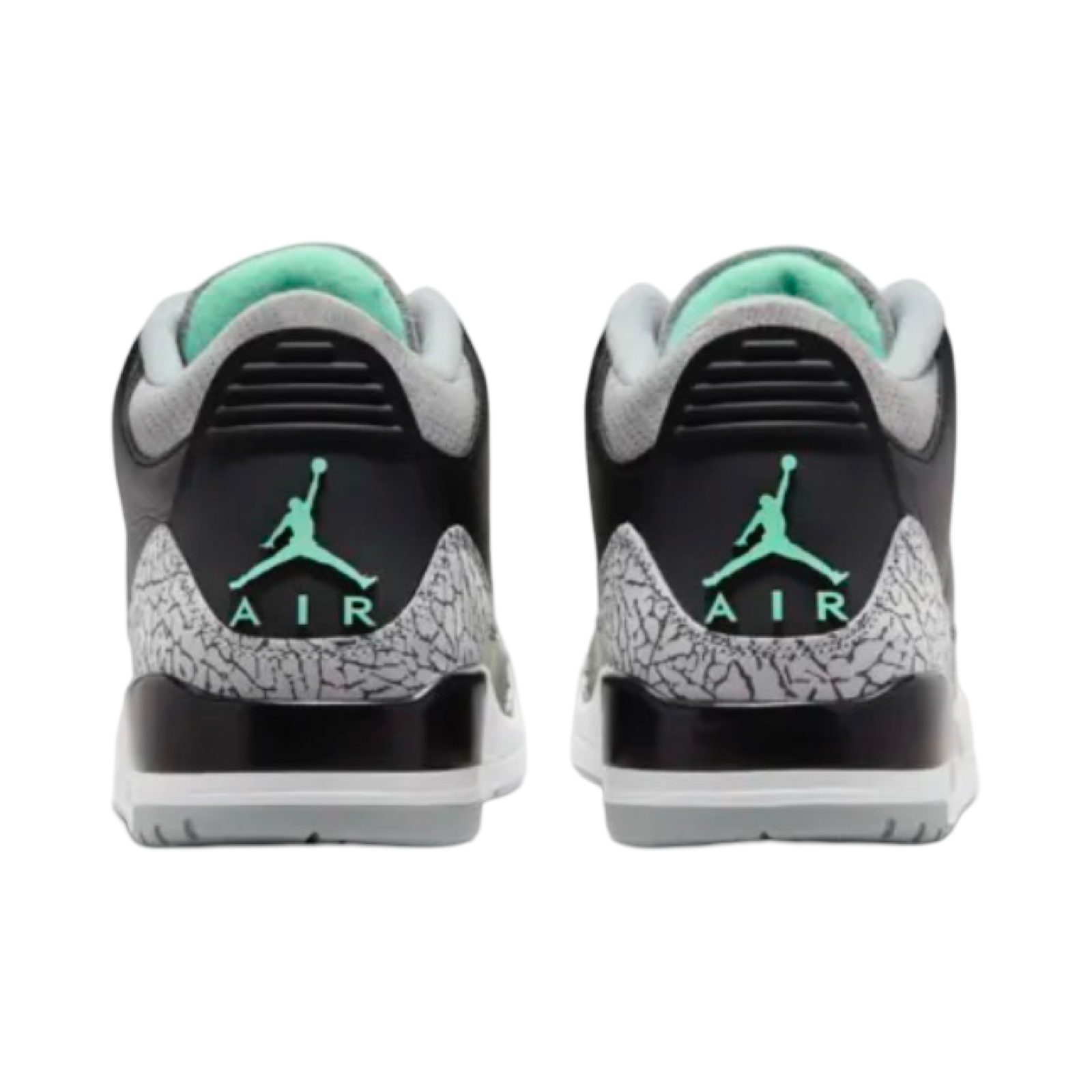 Air Jordan 3 Retro Green Glow Wolf Grey Sneakers - Men's Basketball Shoes for Casual Wear & Street Style
