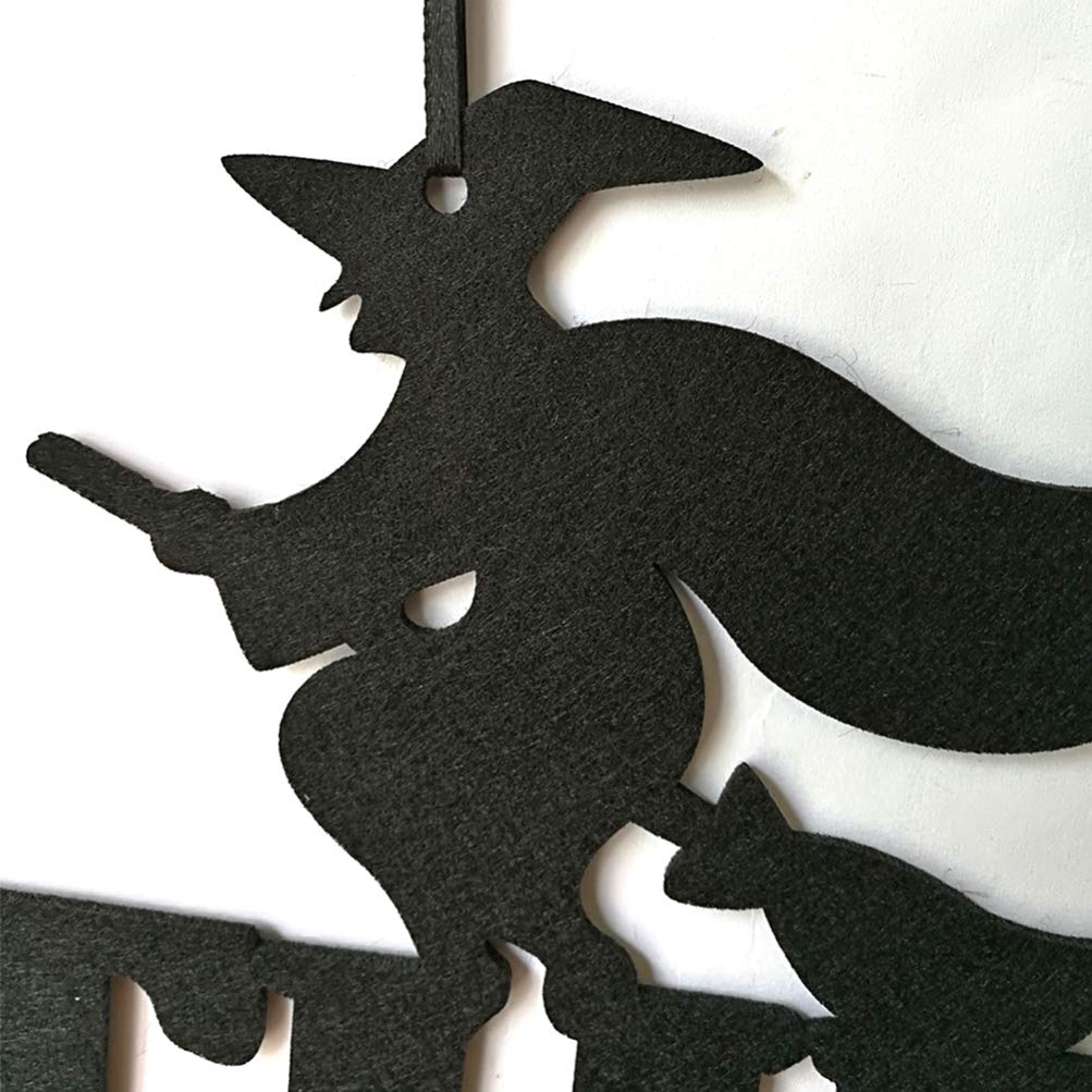 2 Pack Halloween Hanging Decorations - Spooky Non-Woven Fabric Wall Hanging Pendants for Halloween Party, Home, Porch & Outdoor Decor