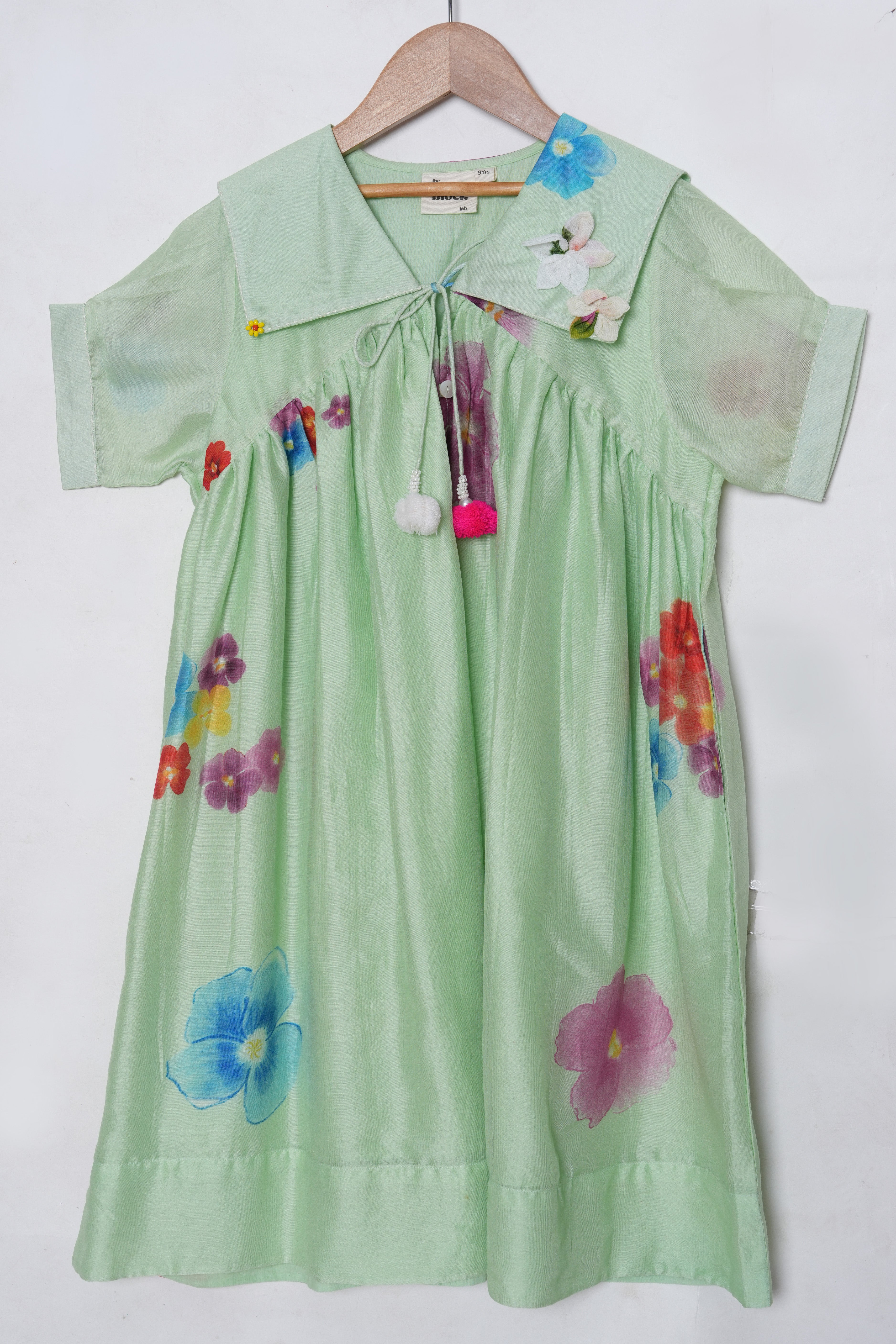 Blooming Beauty Sea Green Dress by The Block Lab - Elegant Floral Maxi Dress for Women, Perfect for Weddings, Parties & Summer Vacations