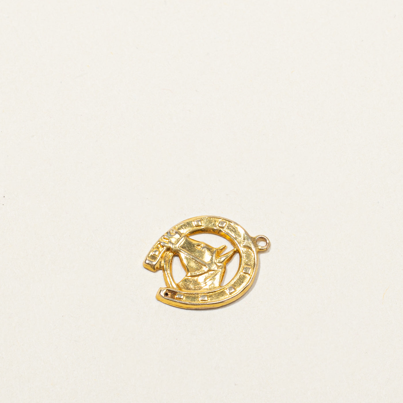 Vintage 1960 London 9K Gold Horseshoe Charm Pendant - Perfect for Necklaces, Bracelets & Good Luck Jewelry Gifts