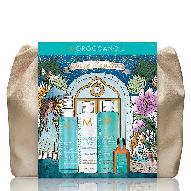 Moroccanoil Holiday Frizz Control Gift Set - Limited Edition Hair Care for Dry & Damaged Hair - Perfect for Christmas Gifts & Winter Hair Care