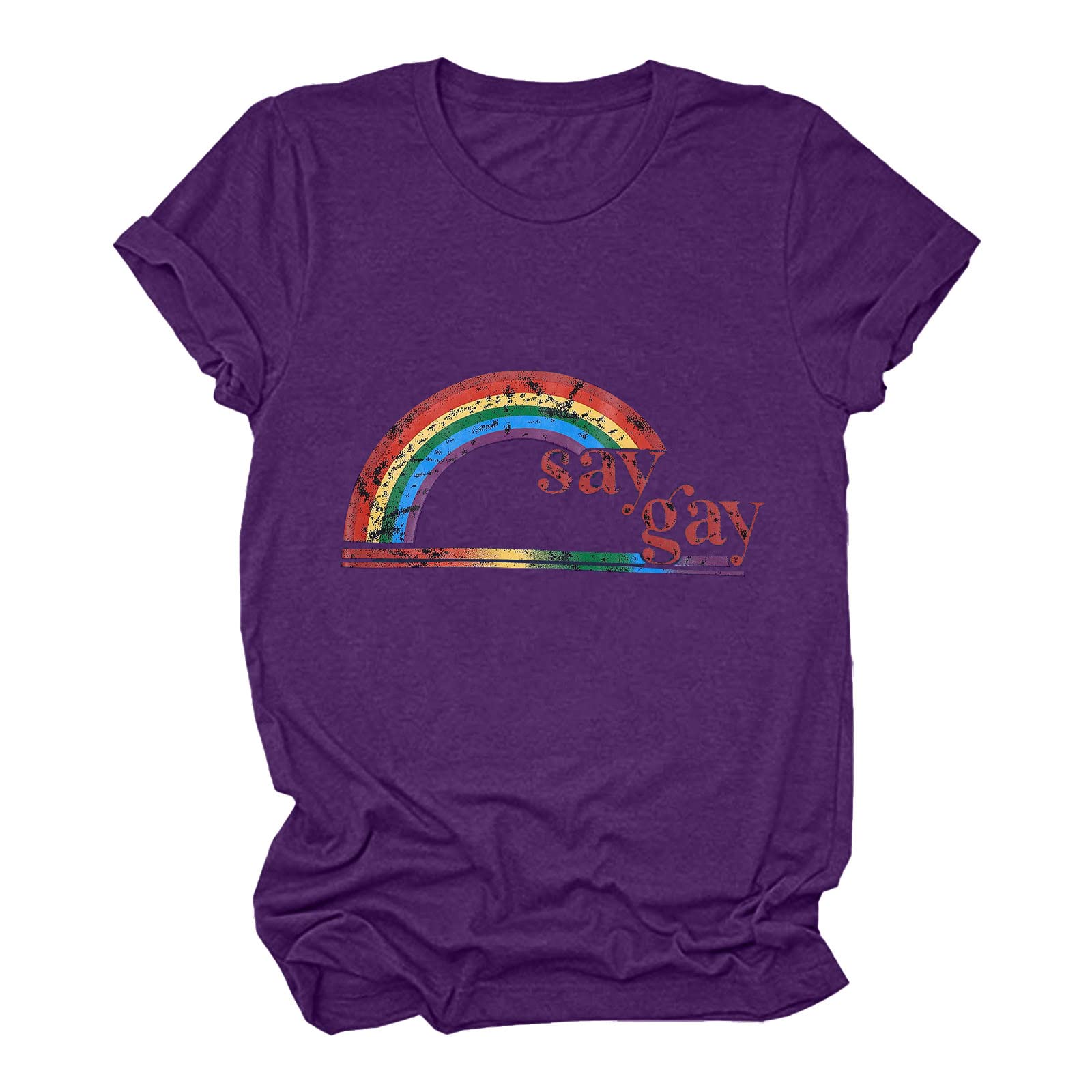 Women's Sunflower Rainbow Print Graphic Tee - Cute Funny Short Sleeve Crewneck Blouse for Summer Casual Wear | Perfect for Beach Outings, Music Festivals & Everyday Comfort