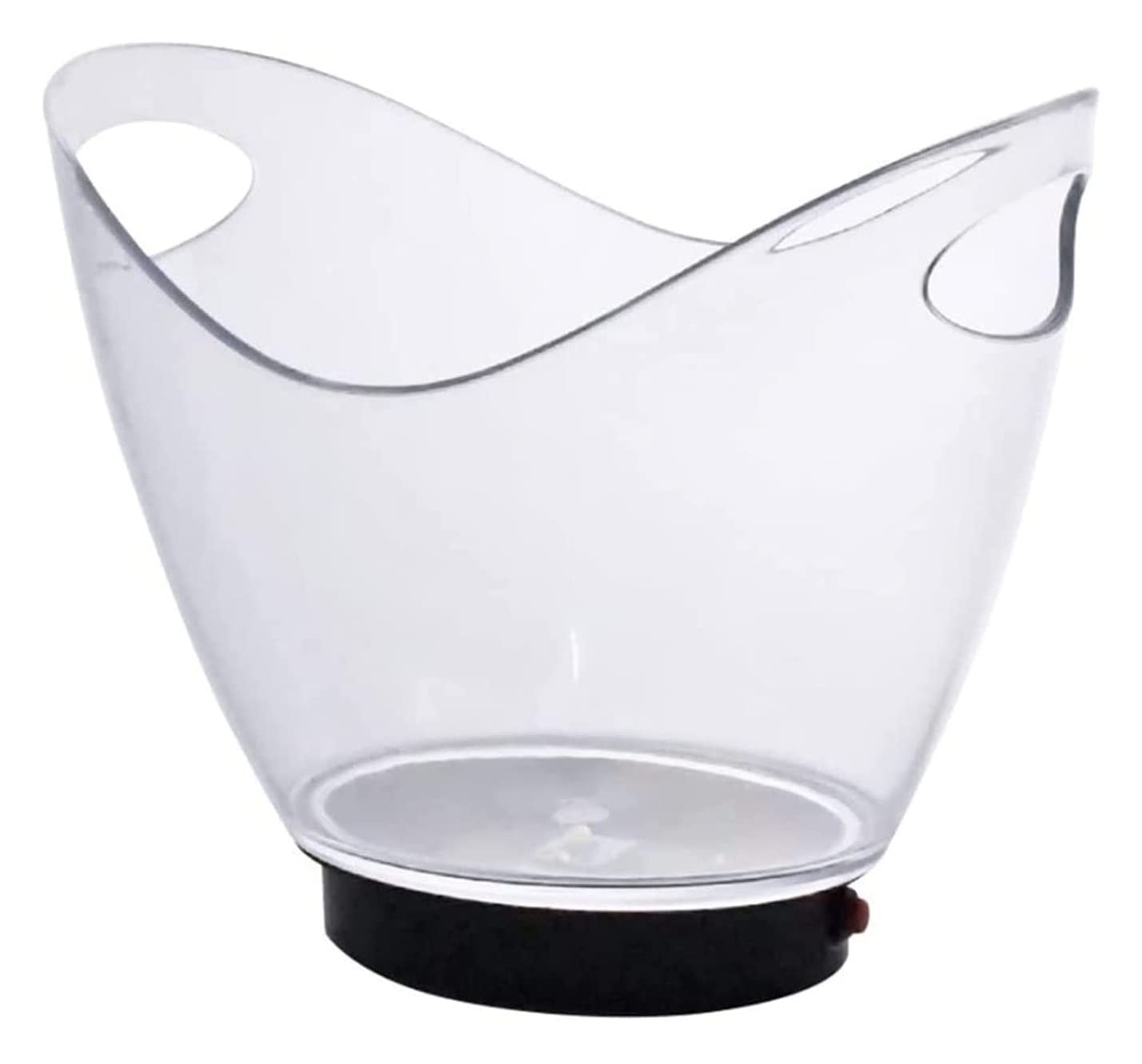 LED Beer Bottle Drink Cooler Ice Bucket with Transparent Colorful Lights - Glass Holder for Wine, Champagne, Cocktail, Beer & Juice - Perfect for Home Bars, Parties & Outdoor Gatherings
