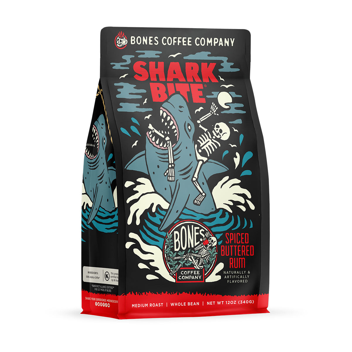 Shark Bite 12oz Energy Drink - Boost Your Performance with Natural Ingredients | Perfect for Workouts, Gaming & Late-Night Study Sessions