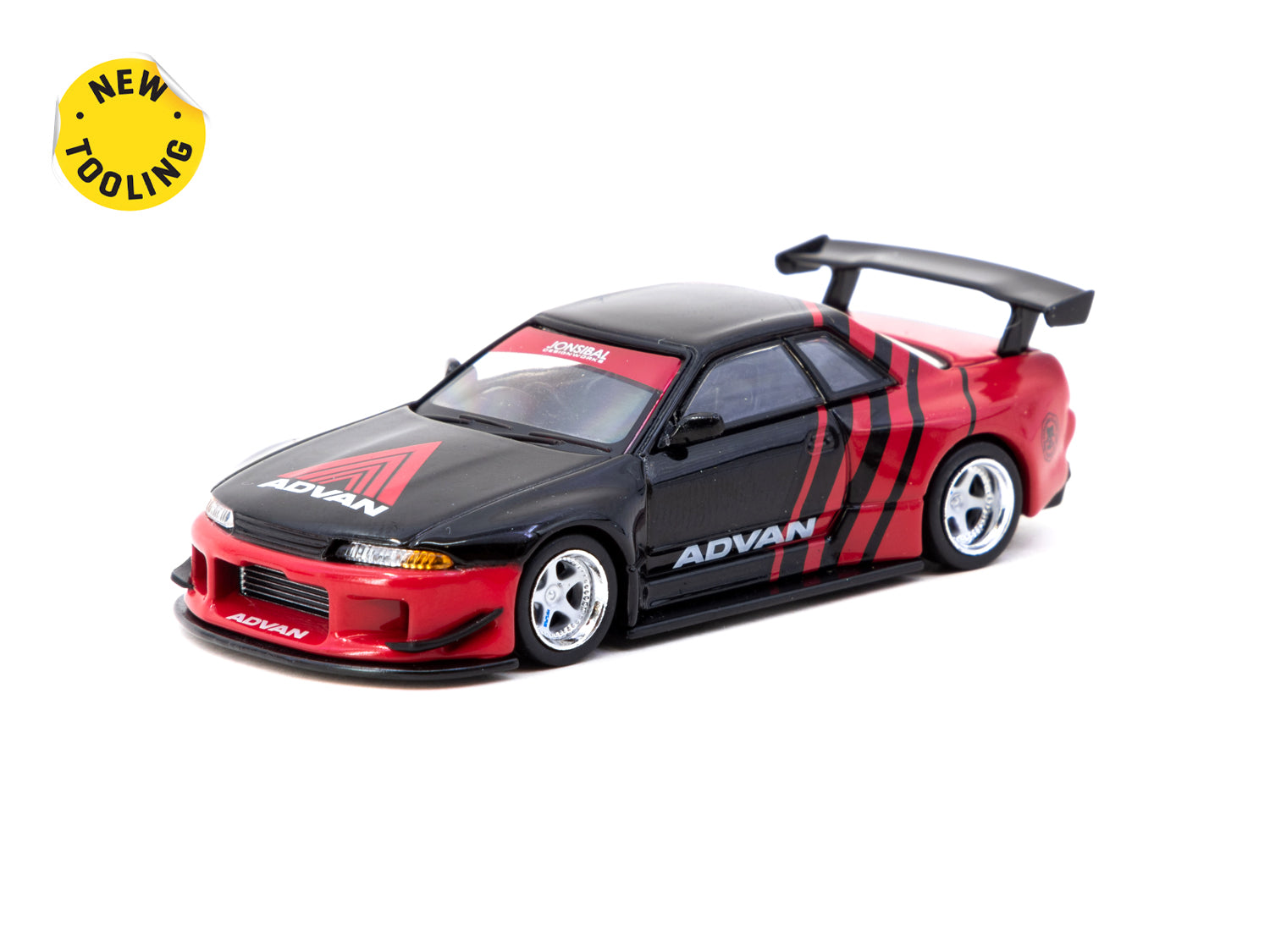 Tarmac Works 1/64 Nissan Skyline GT-R R32 Widebody Advan JCCS Special Edition Diecast Model Car - Perfect for Collectors, Display & Racing Enthusiasts