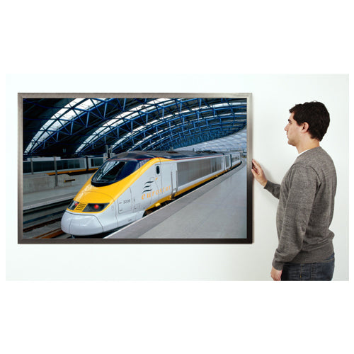 36x48 Inch Black Carbon Steel Picture Frame - Premium Poster Display for Art, Photos & Prints - Perfect for Home, Office & Gallery Decor