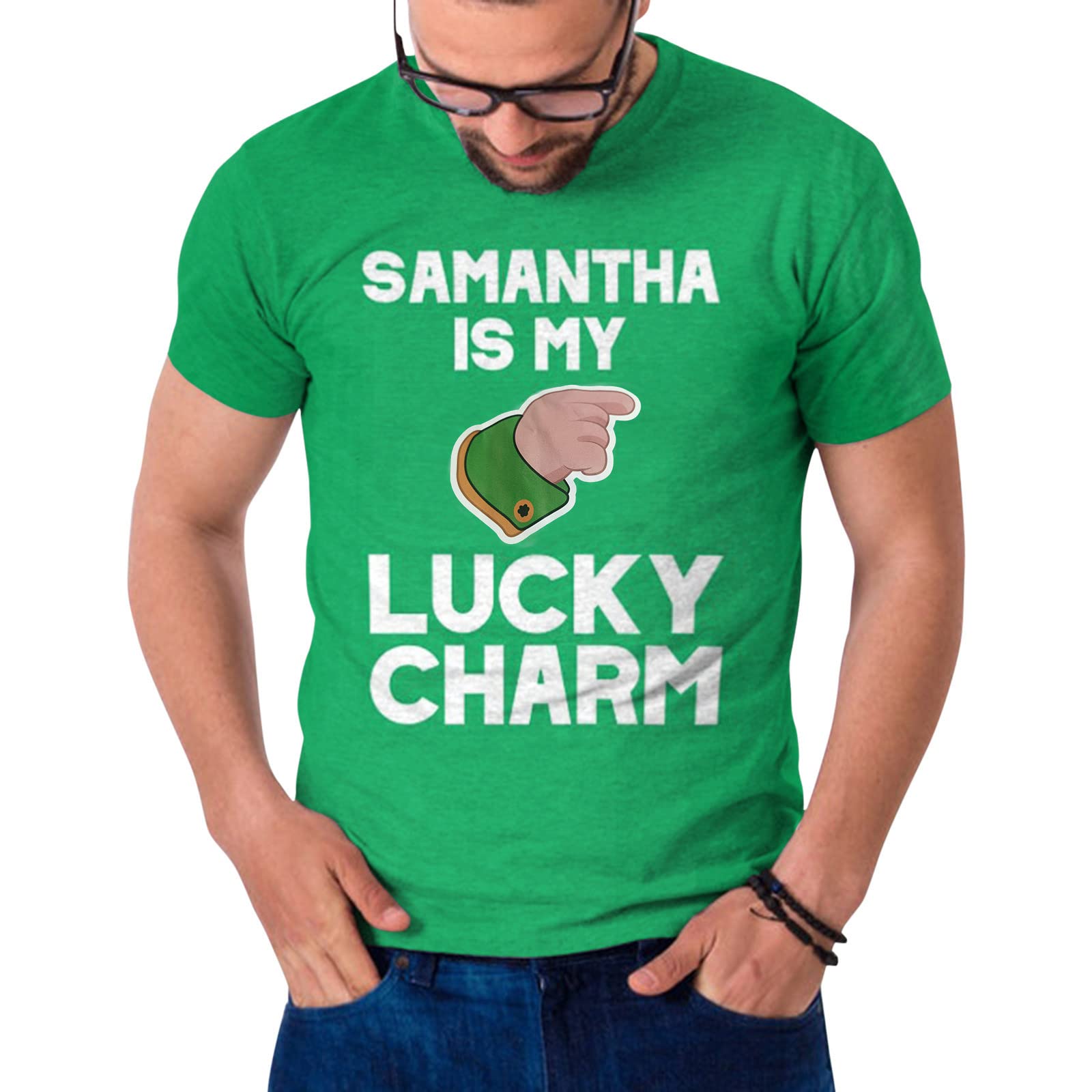 St. Patrick's Day Men's Fashion Shirt - Cute Letter Print Button Down Dress Shirt for Men (Black) | Perfect for Irish Themed Parties, Pub Crawls & Holiday Celebrations