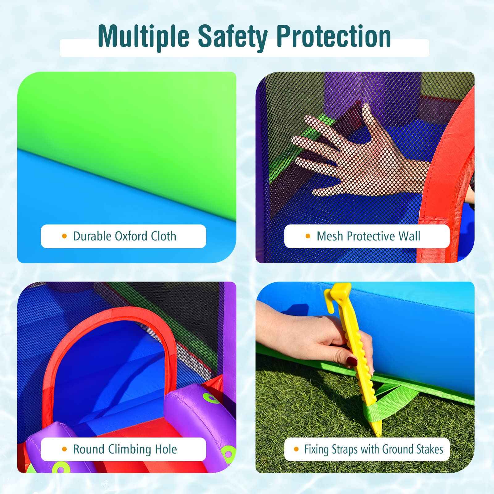 BOUNTECH Inflatable Water Slide with 3 Ball Pits & Splash Pool - 750W Blower Included - Outdoor Octopus Bounce House for Kids & Adults - Perfect for Backyard Parties, Summer Fun & Birthday Gifts