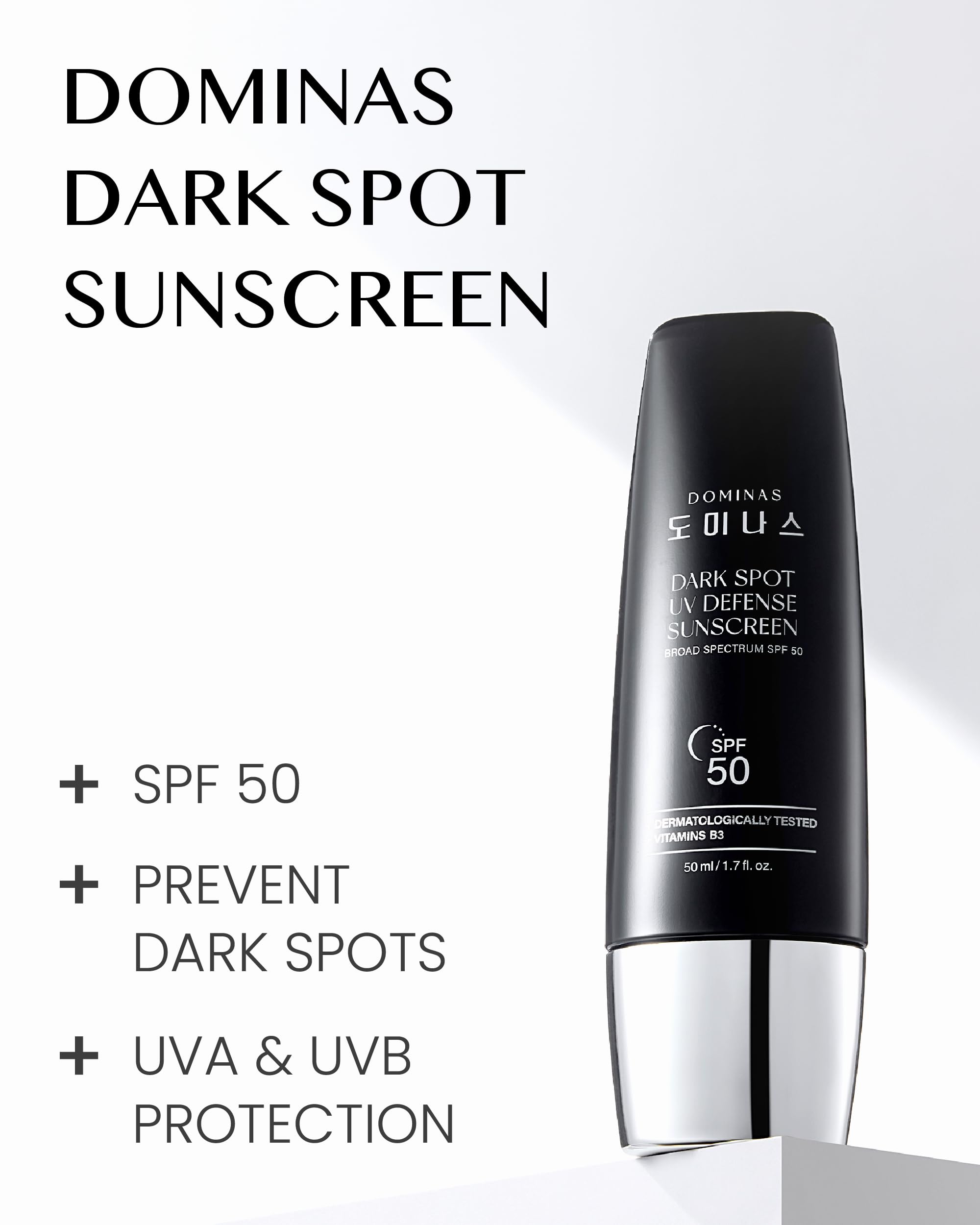 Korean Dark Spot Sunscreen & Corrector Cream (Pack of 2, 3.4 fl oz) - Advanced Brightening Formula with Niacinamide, Panthenol & Urea for Even Skin Tone & Elasticity | Perfect for Daily UV Protection & Hyperpigmentation Treatment