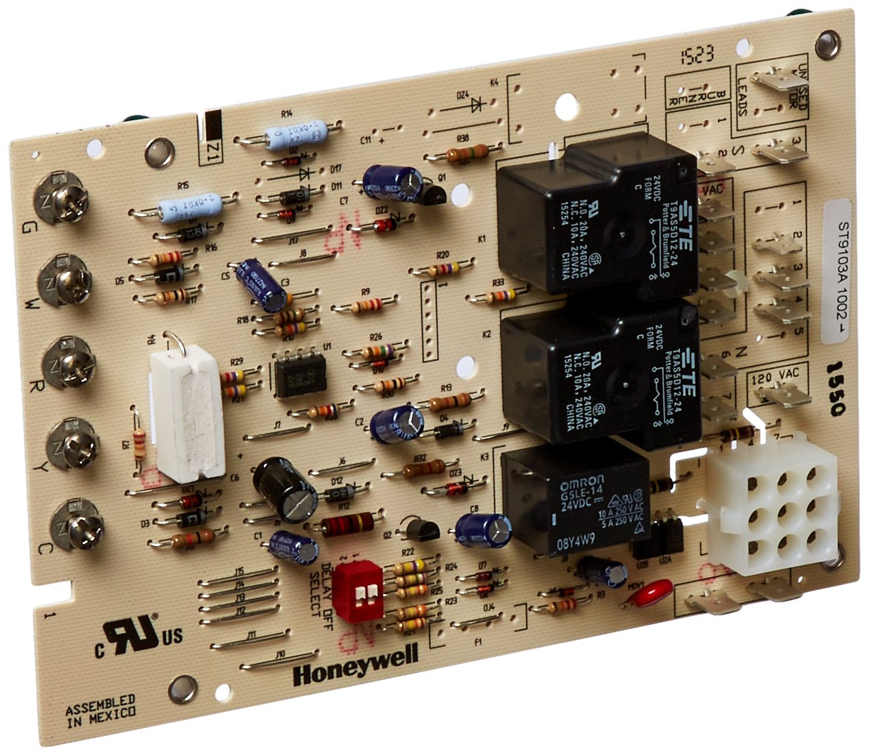 Honeywell ST9103A1002 Replacement Electronic Fan Timer for Oil Furnace - Compatible with Heating Systems - Perfect for Home Heating Maintenance & HVAC Repair