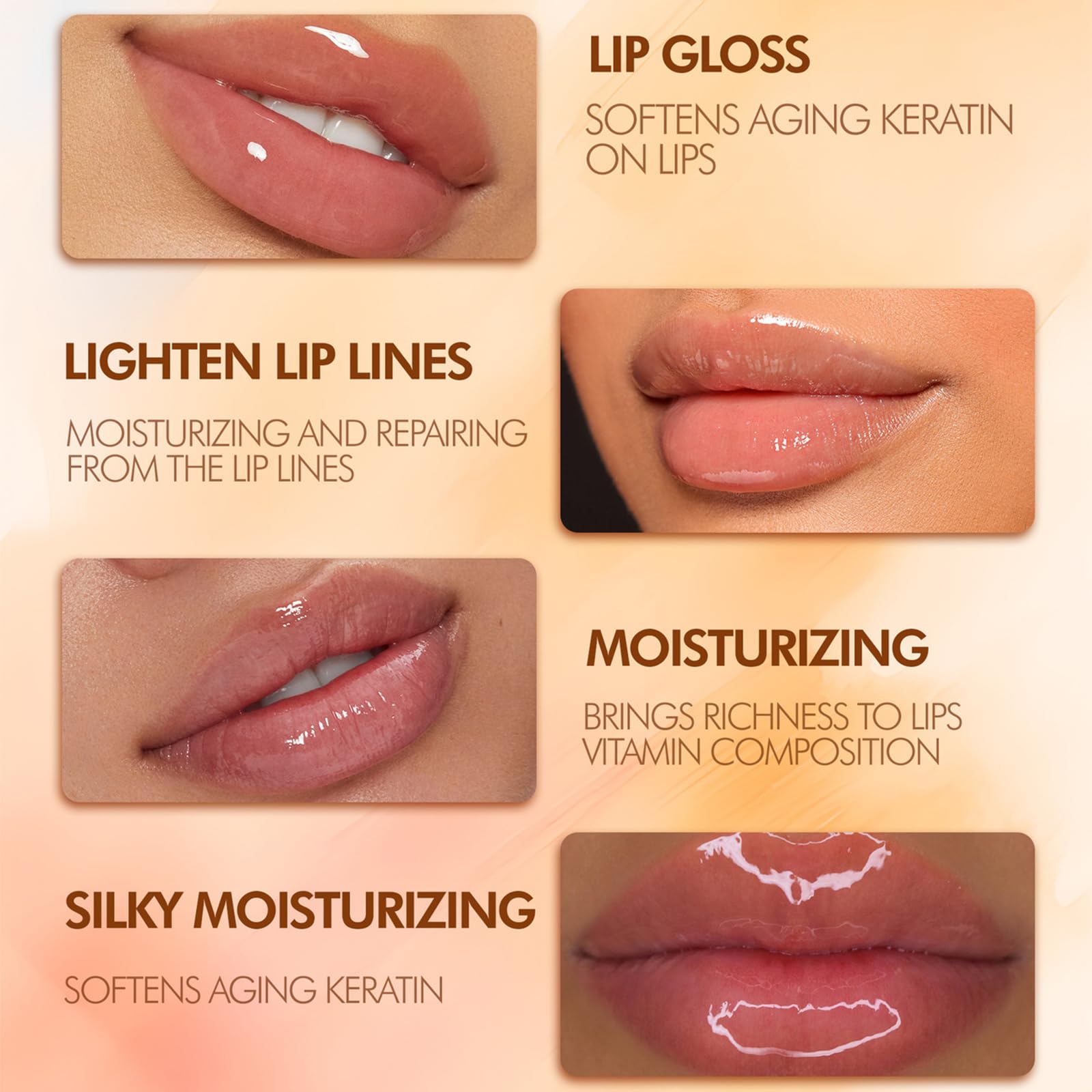 6PCS Bee Lip Balm Set - Honey Propolis Moisturizing & Hydrating for Dry Lips (Cherry, Nectarine, Aloe, Mint, Strawberry, Honey) - Overnight Lip Care