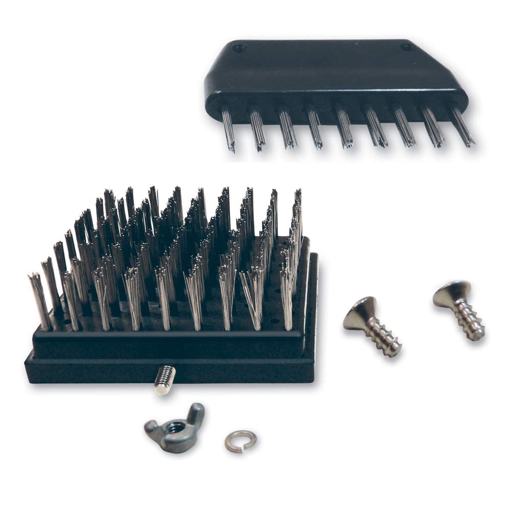 Grill Daddy GD19162BB PRO Replacement Grill Brush - Heavy Duty Bristle Cleaning Tool for BBQ, Grates, and Outdoor Cooking (Black & Silver) - Perfect for Backyard BBQs, Camping, and Tailgating