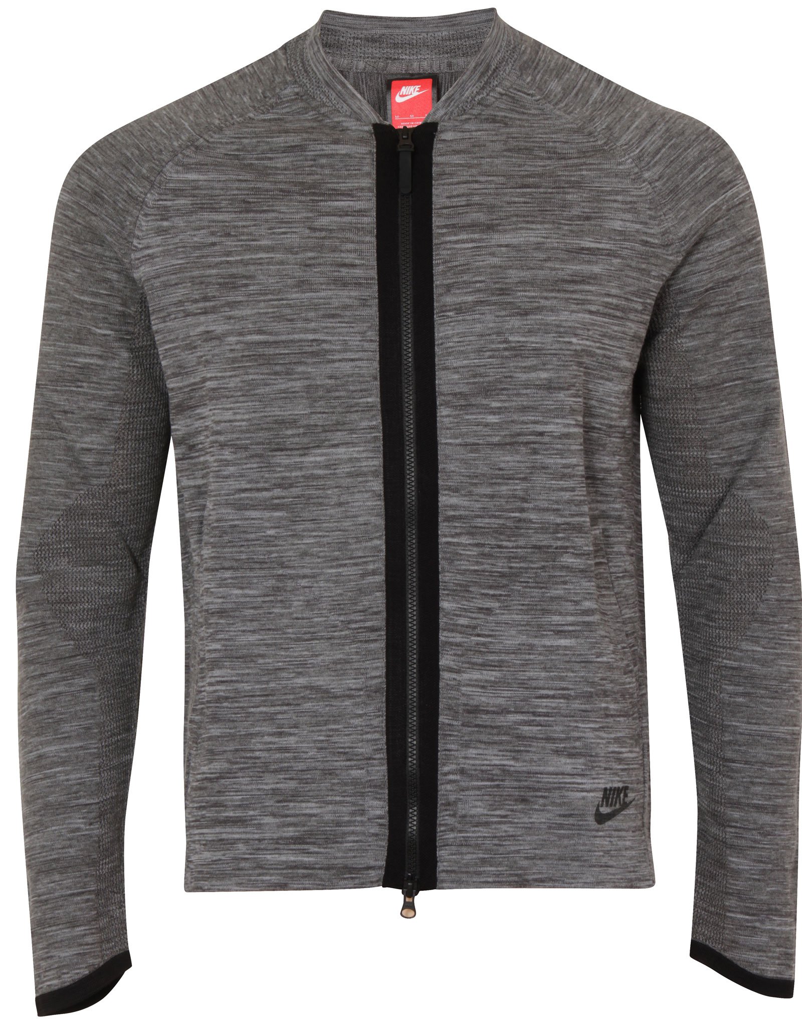 Nike Tech Knit Bomber Jacket for Men - Light Grey, Size L | Breathable & Comfortable Athletic Outerwear for Running, Gym & Casual Wear