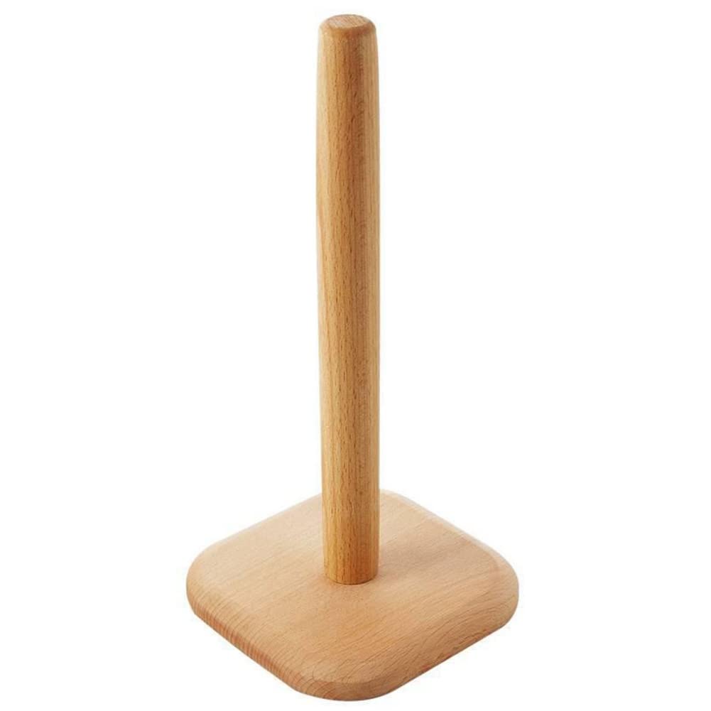 Beech Wood Paper Towel Holder - Vertical Kitchen & Restaurant Storage Rack for Paper Towels, Napkins, Cling Film & Rolls | Space-Saving Organizer for Countertops, Pantries & Food Prep Areas