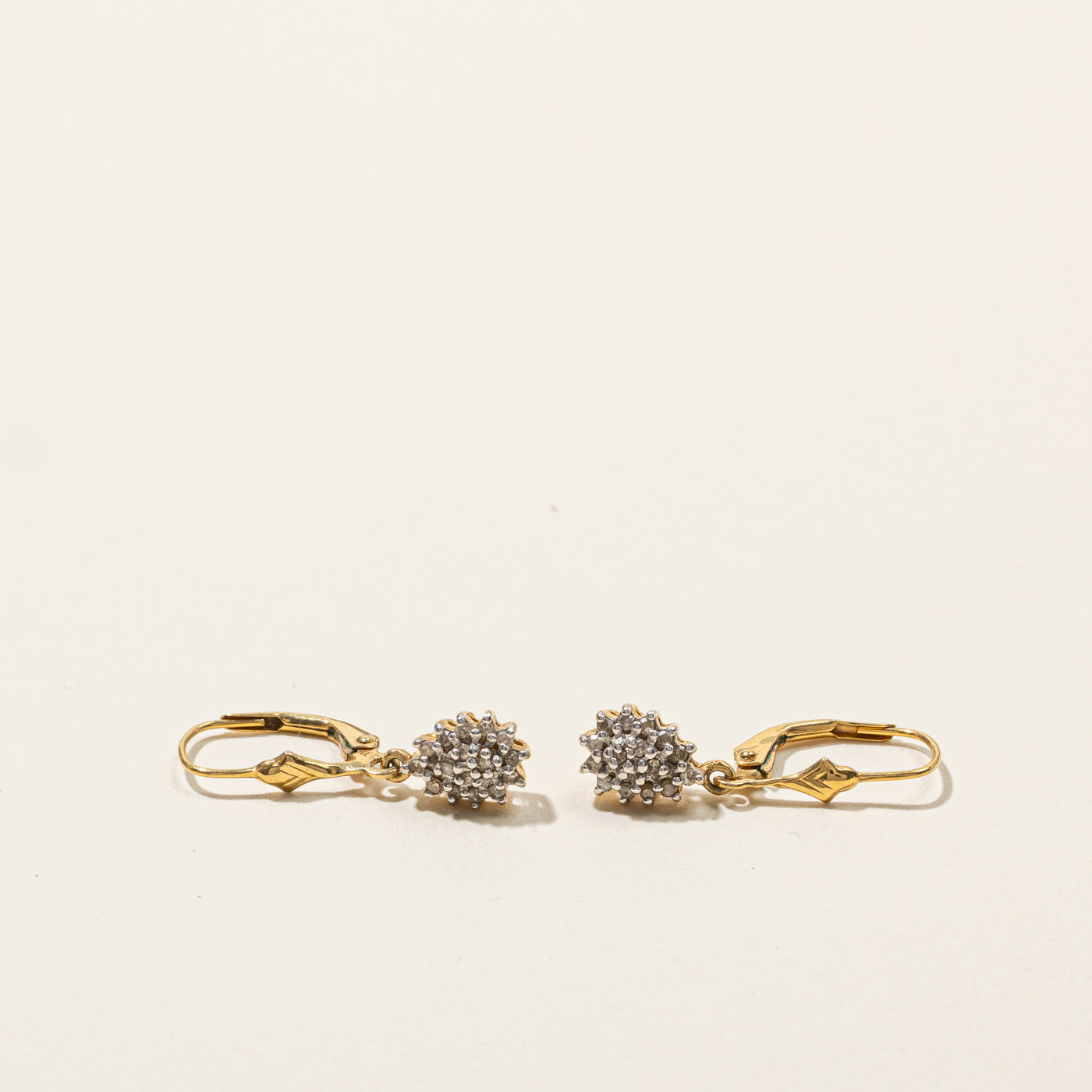 0.16ctw Cluster Diamond Dangle Earrings for Women - Elegant Wedding, Party & Evening Jewelry Gift
