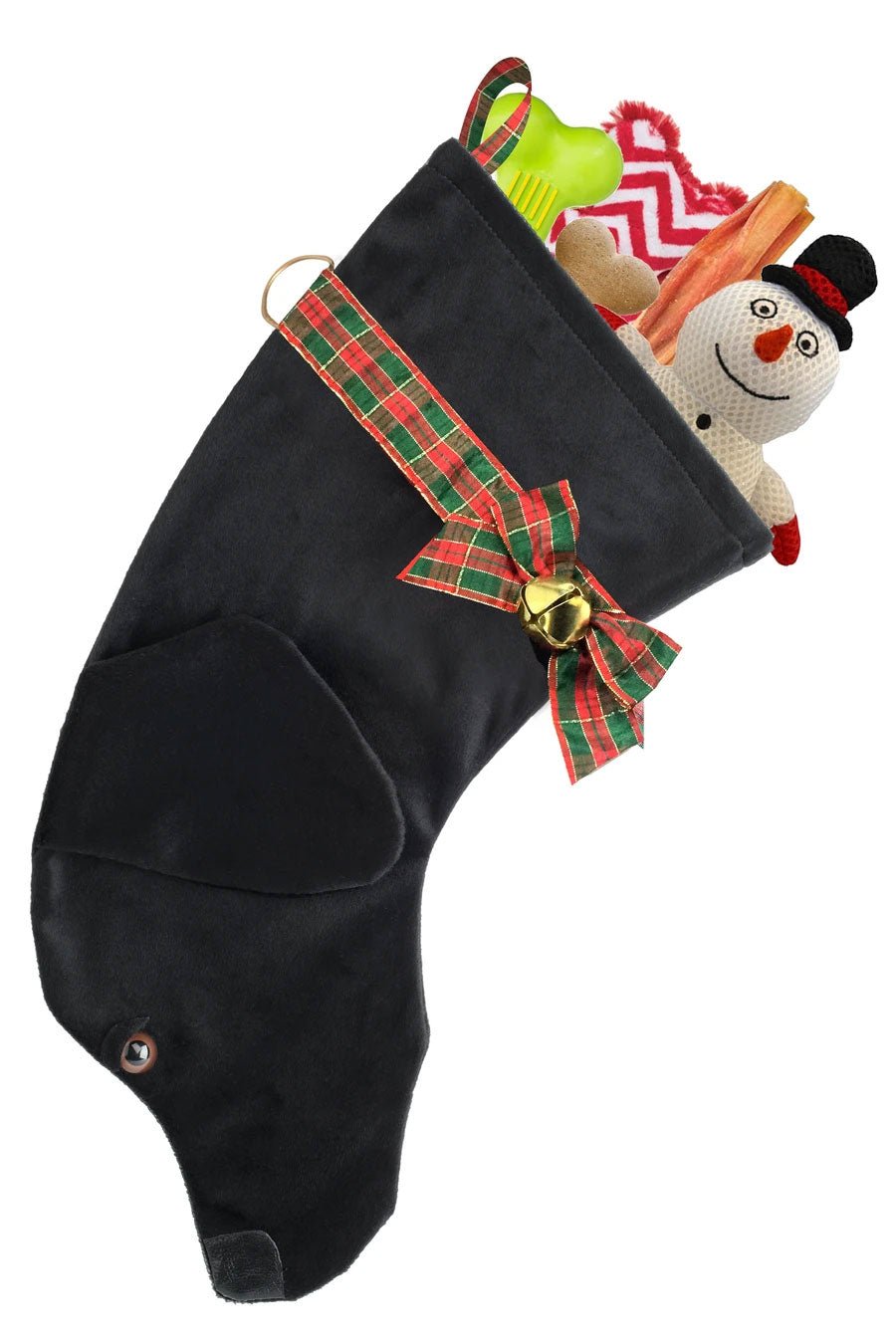 Black Labrador Christmas Stocking for Dogs - Festive Holiday Pet Stocking for Fireplace Decor & Gift Giving
