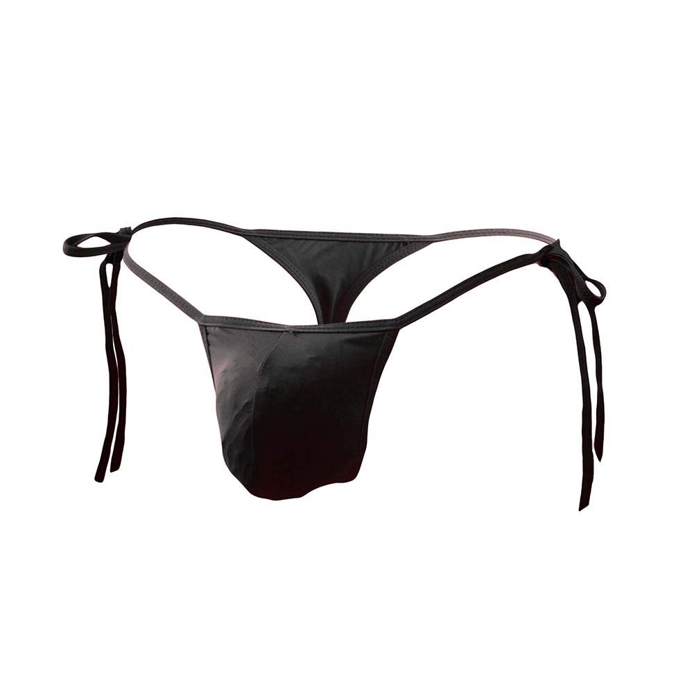 Men's Sheer Ice Silk Thong Underwear - Adjustable G-String for Comfort & Style - Perfect for Daily Wear, Lingerie, and Sensual Occasions