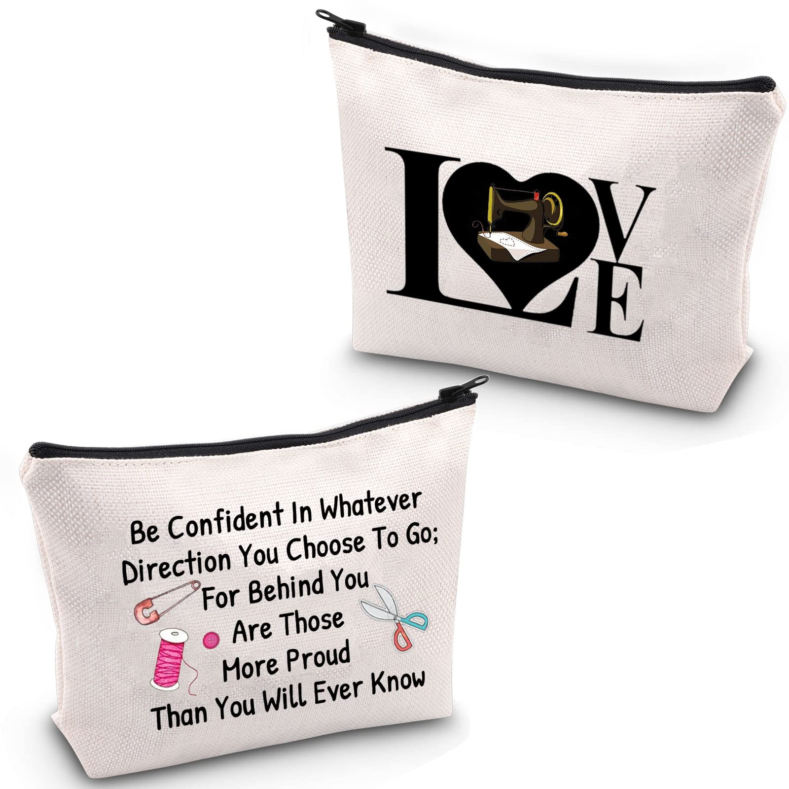 JYTAPP Sewing Gift Makeup Bag - Premium Cosmetic Zipper Pouch for Dressmakers, Seamstresses & Quilters - Perfect Graduation Gift for Tailors & Costume Designers - Ideal for Sewing Machine Accessories & Travel Organizer