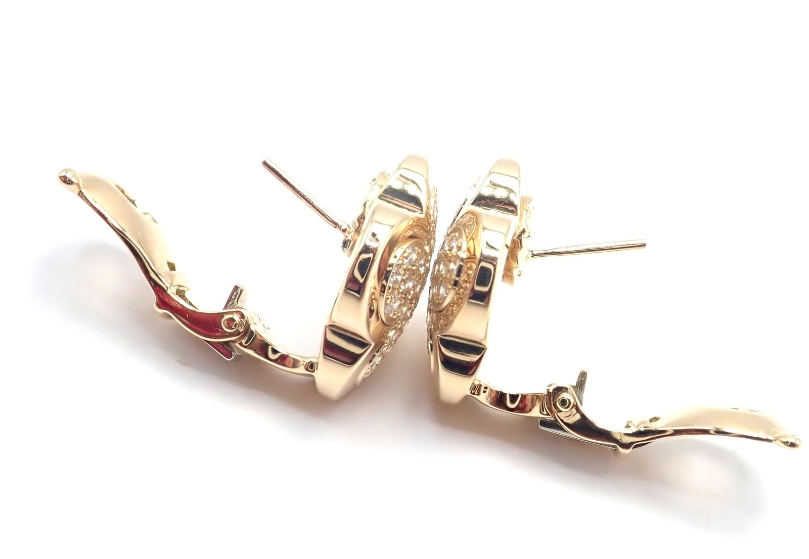 Authentic Van Cleef & Arpels 18k Yellow Gold Diamond Pure Alhambra Earrings - Luxury Jewelry for Women, Perfect for Weddings, Parties & Special Occasions