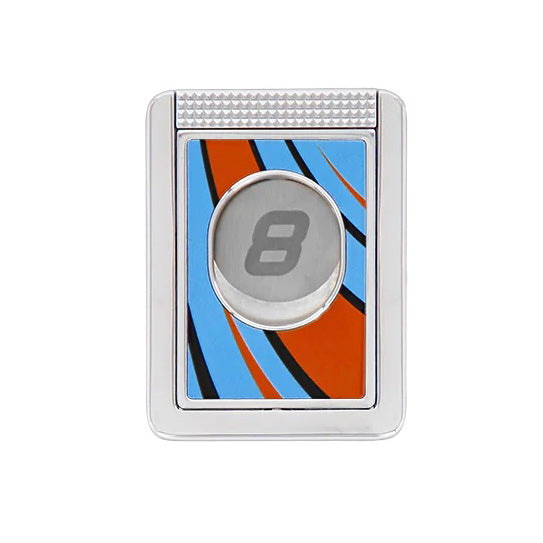 Premium S.T. Dupont CC X Stands Le Mans Orange & Chrome Double Guillotine Cigar Cutter - Luxury Cigar Accessory for Smooth Cutting - Perfect for Cigar Lounges, Gifts & Collectors