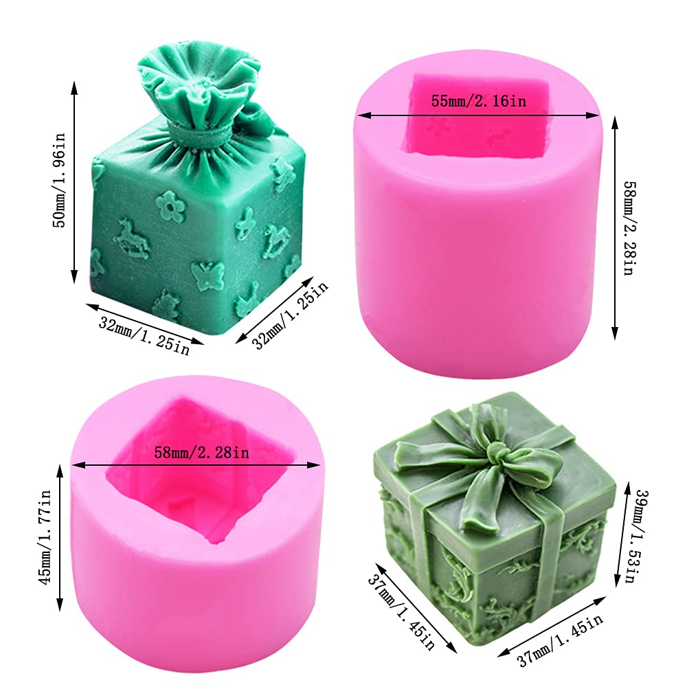 Christmas Silicone Mold Set - DIY Candle Making, Resin Pillar, Aromatherapy Wax, Soap & Clay Crafts Kit for Holiday Decorations, Gifts and Home Fragrance