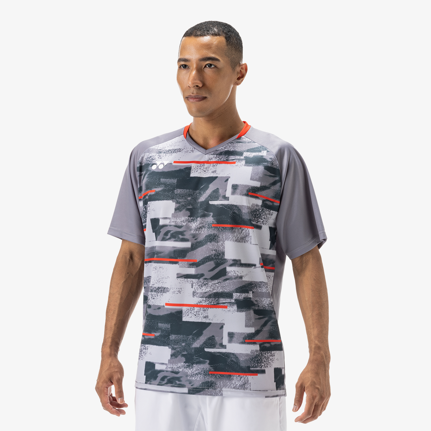Yonex YM0034 Men's Crew Neck T-Shirt - Gray | Comfortable & Breathable Activewear for Tennis, Gym & Casual Wear