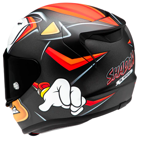 RPHA 12 Shadow the Hedgehog Motorcycle Helmet - Lightweight, DOT & ECE Certified for Safety - Perfect for Racing, Street Riding & Adventure Motorcycles
