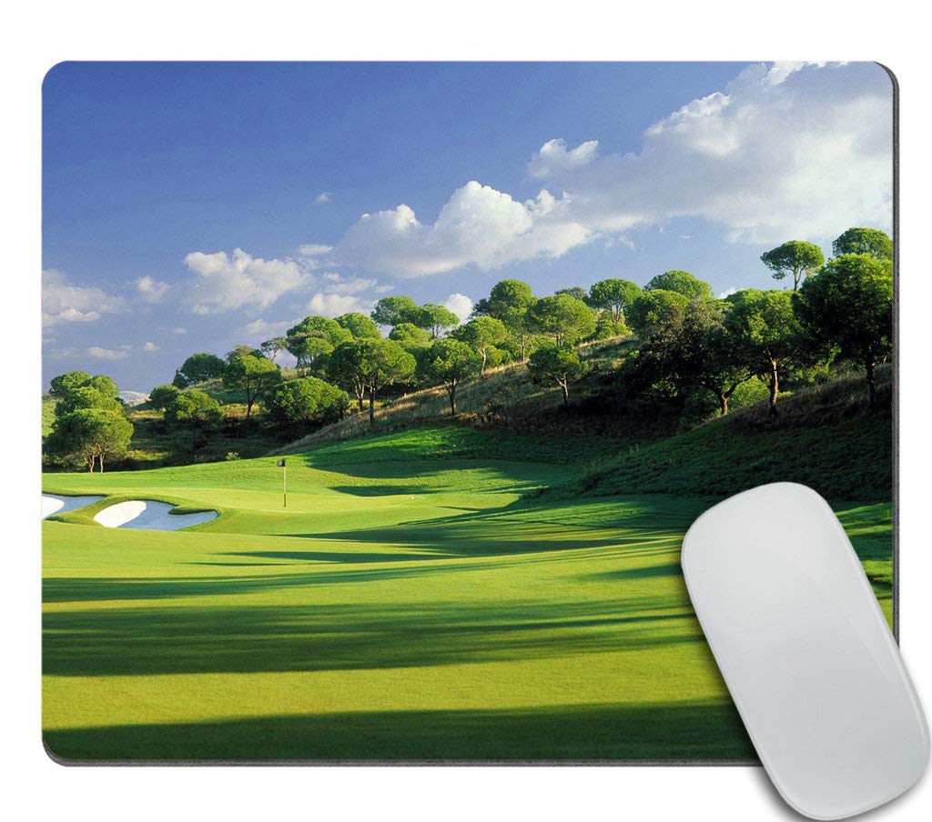 Custom Golf Course Design Mouse Pad - Non-Slip Rubber Gaming Mousepad 9.5
