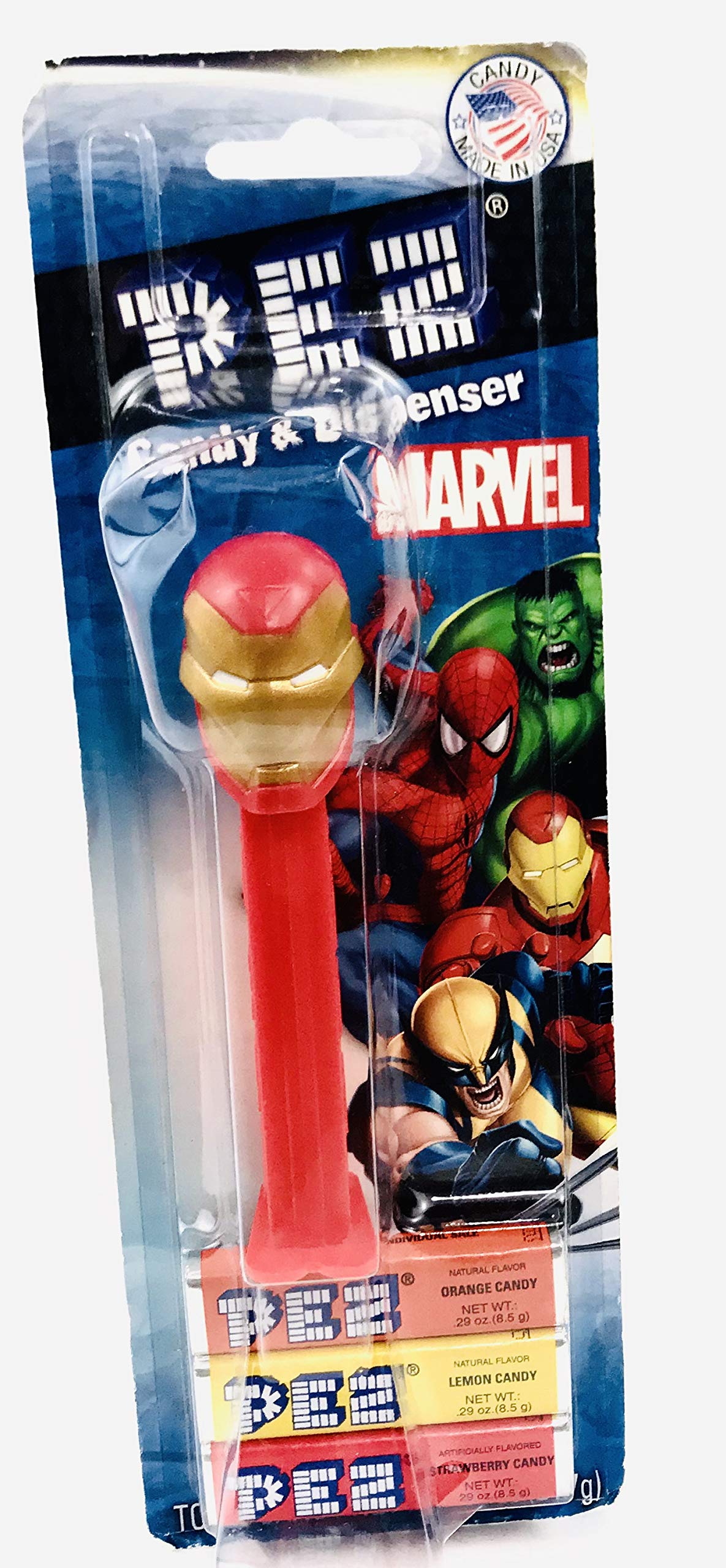 Official Marvel Iron Man Metallic PEZ Dispenser - Collectible Candy Dispenser for Superhero Fans, Gifts & Parties
