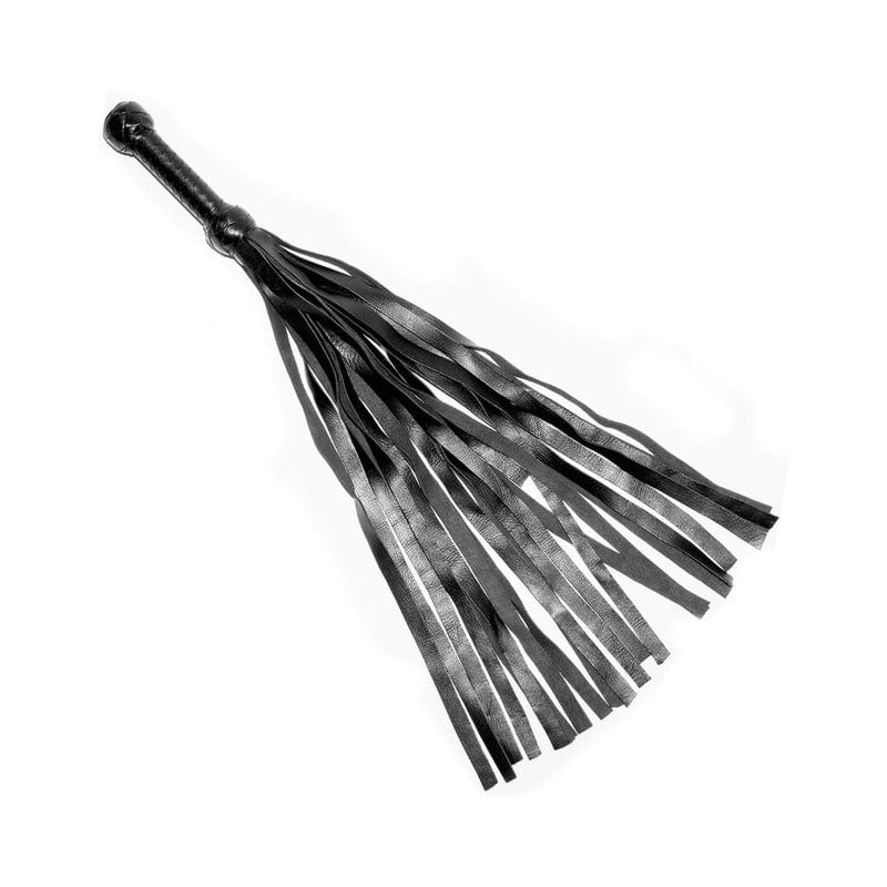 Prowler RED Flogger 26-inch Black Leather Whip - BDSM Toy for Sensual Play, Spanking, and Role-Playing Scenes