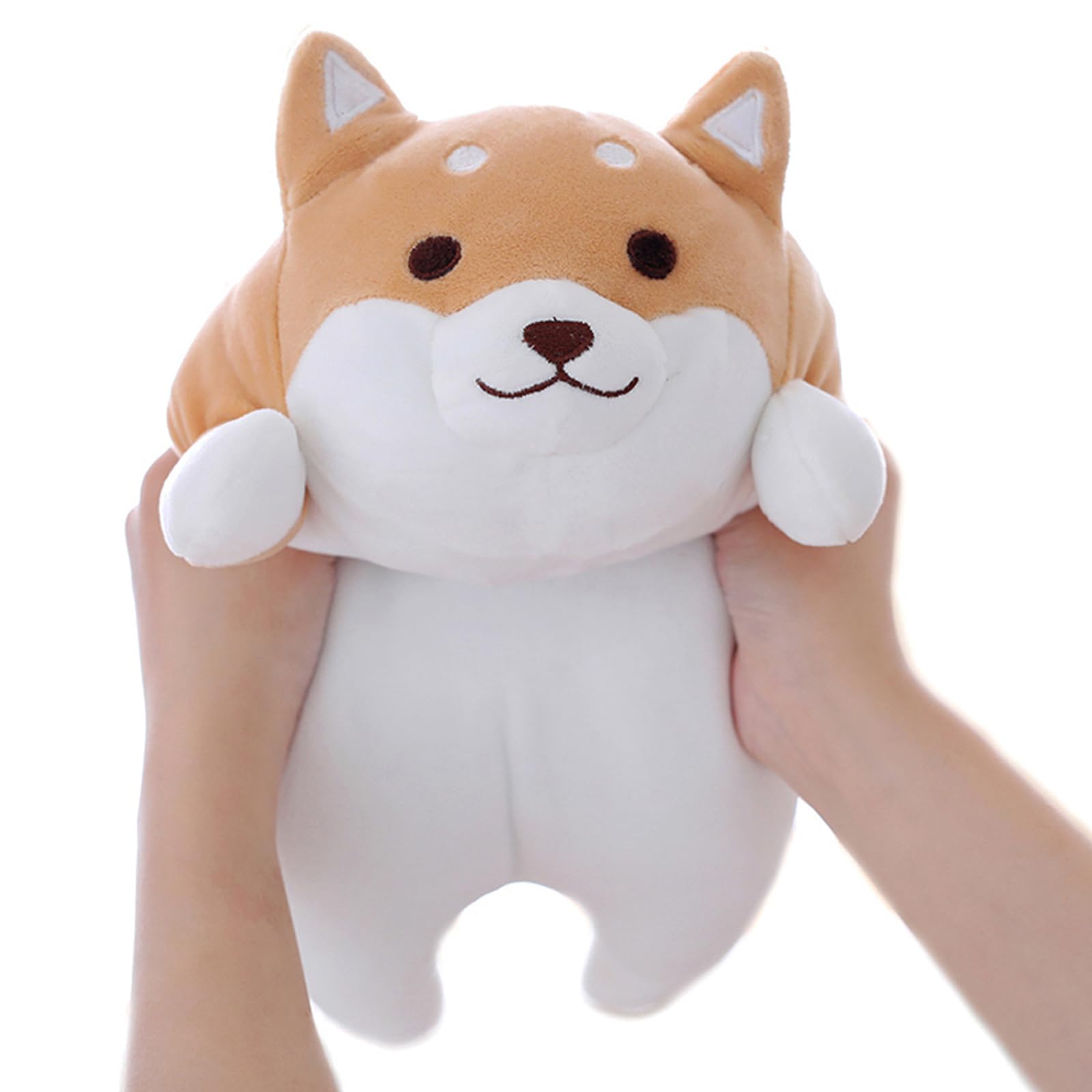 Shiba Inu Plush Pillow - Cute Dog Stuffed Animal Toy with Brown Round Eyes (15 Inch) - Perfect Gift for Valentine's Day, Christmas, Birthday - Soft Sofa & Chair Decor for Kids & Adults