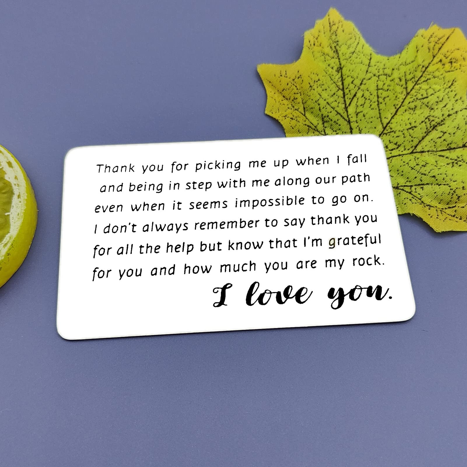 Personalized Engraved Wallet Insert Card - Valentine's, Anniversary, Christmas, Wedding, Birthday & Thanksgiving Gift for Fiance, Husband, Boyfriend, Wife, Girlfriend or Friend | Thoughtful Keepsake for Special Occasions & Everyday Carry