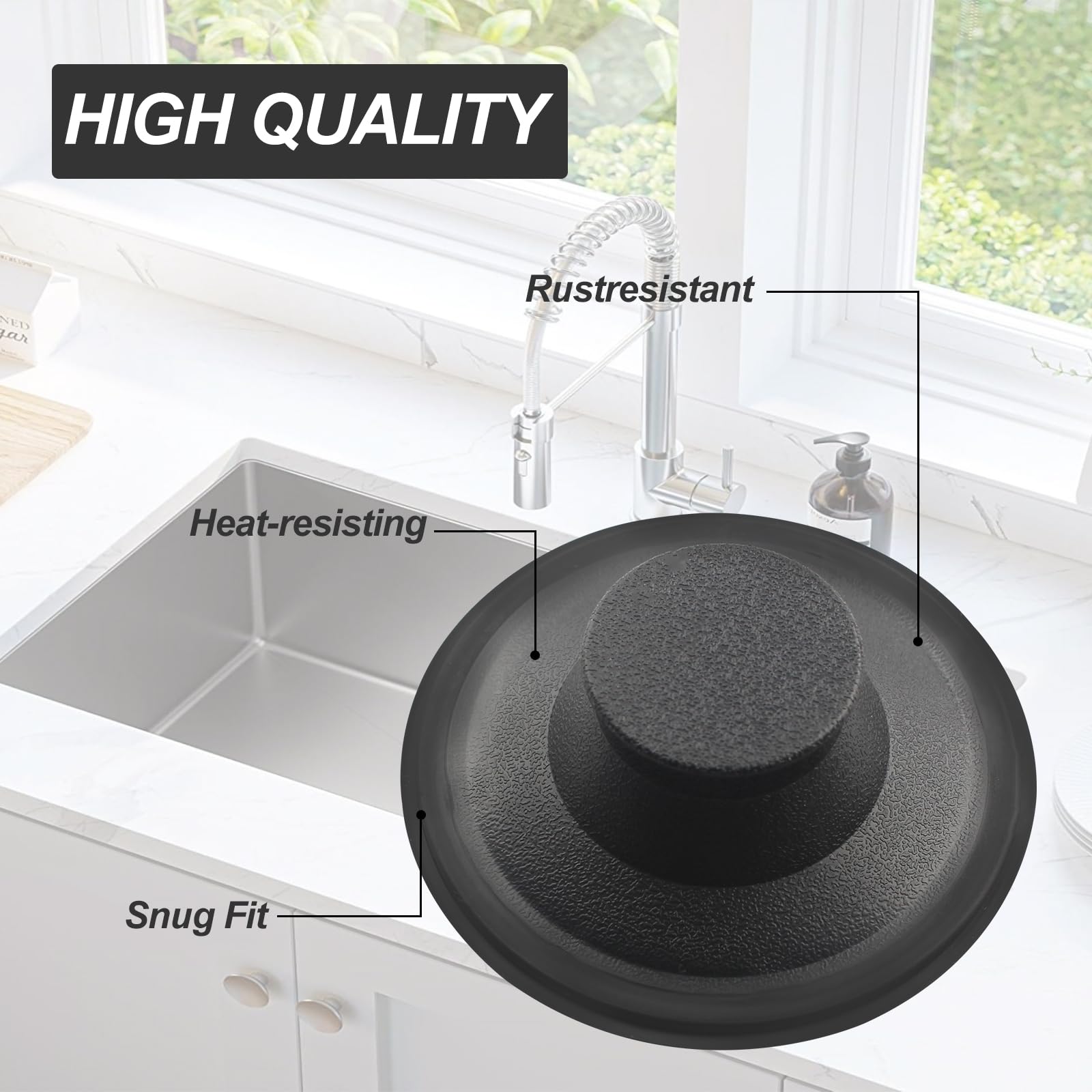 InSinkErator STP-PL Sink Stopper - 2 Pack Kitchen Drain Plug for Garbage Disposal, Fits Standard 3-1/2