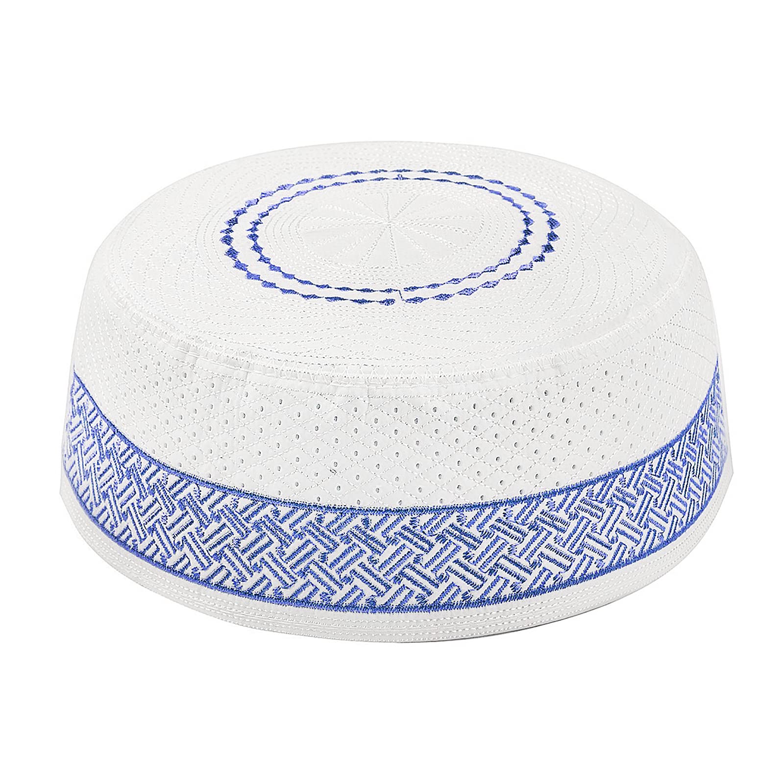 Men's Muslim Prayer Kufi Hat - Embroidered Islamic Skull Cap for Men & Boys - Traditional Takke Beanie for Salah - Perfect for Daily Prayers, Mosque Visits & Religious Ceremonies