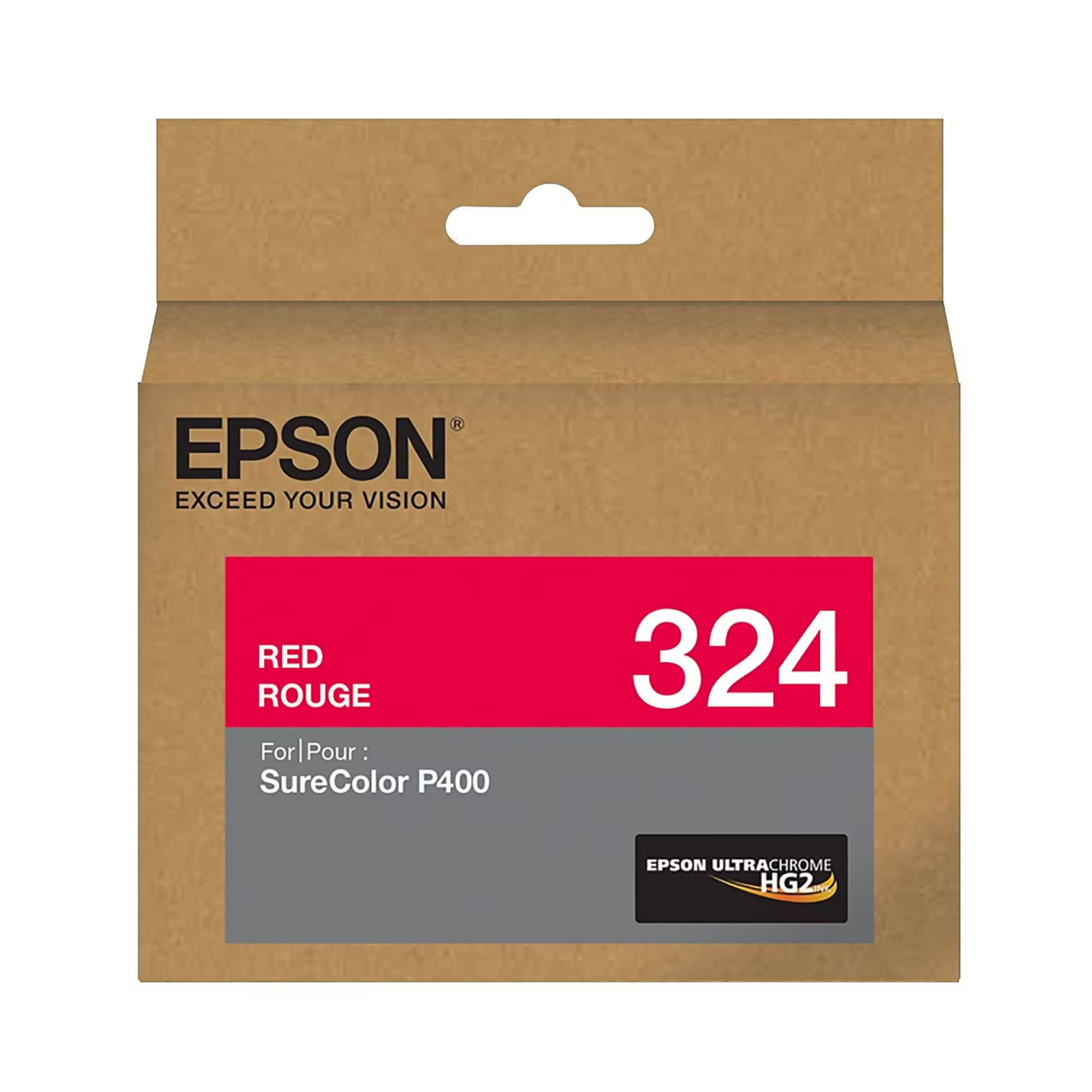 Epson T324 UltraChrome HG2 Red Ink Cartridge (14mL) - Compatible with SureColor P400 Printer | High-Quality Photo Printing for Home & Professional Use