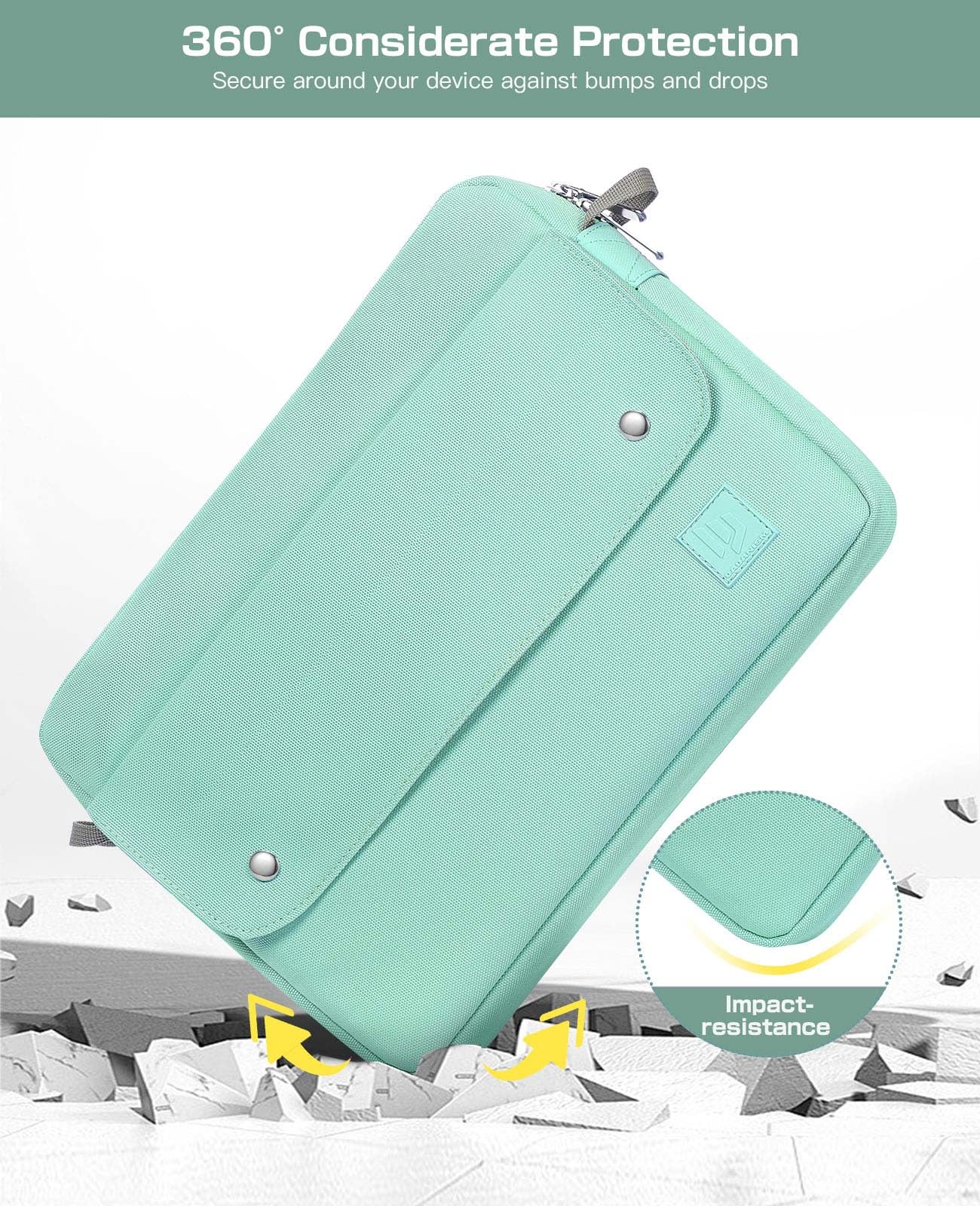 Premium Tablet Carrying Case with Handle & Adjustable Shoulder Strap - Compatible with iPad Air 5 11
