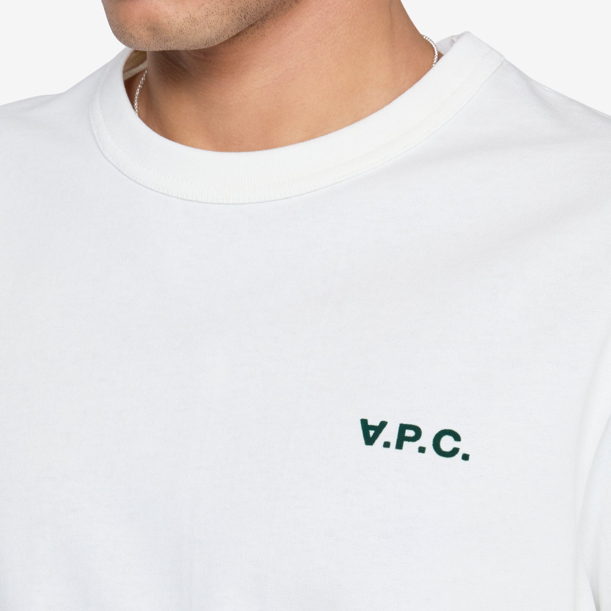 Boxy Petit VPC T-Shirt - White & Green Cotton Tee for Women | Casual Streetwear & Summer Outfits