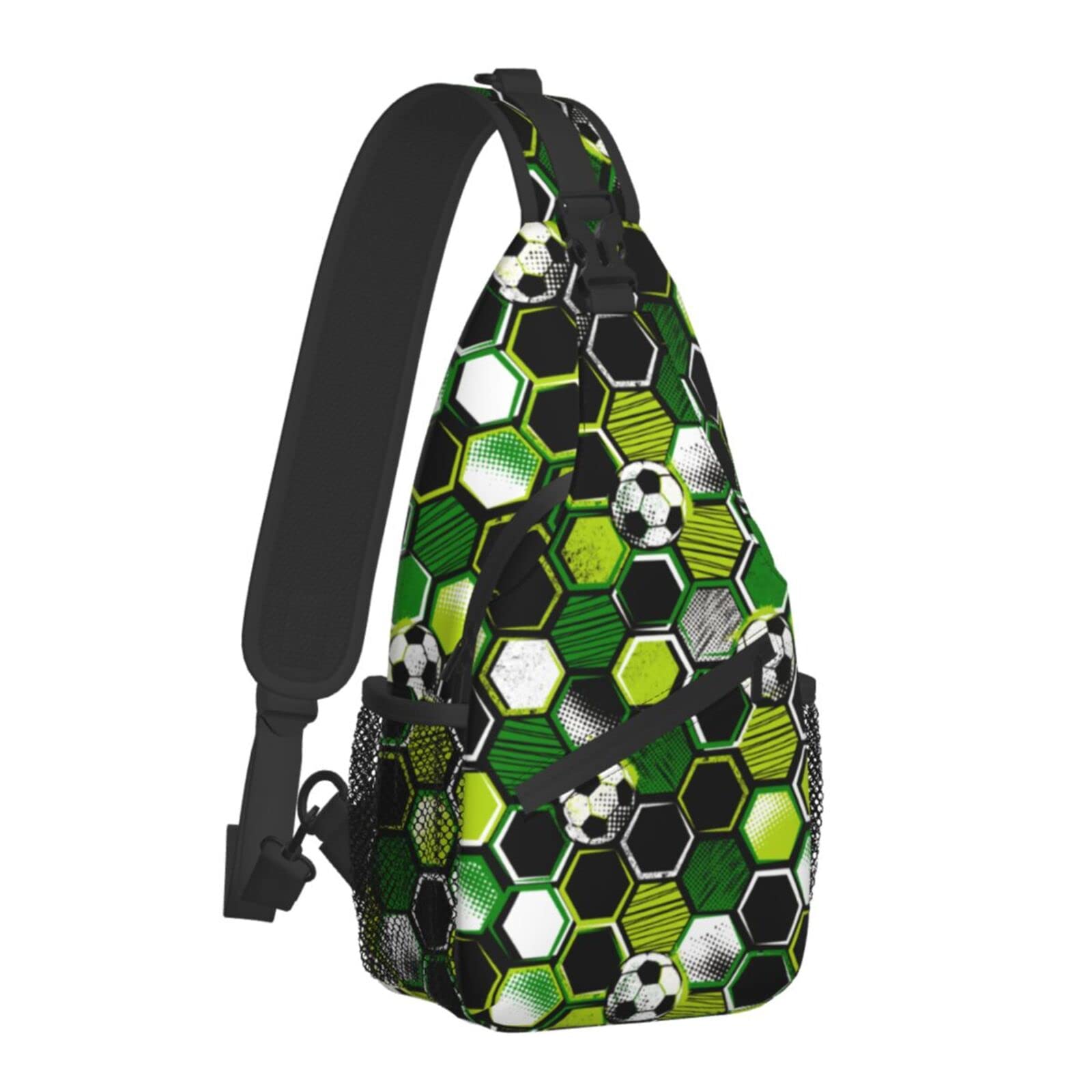 Football & Soccer Ball Texture Crossbody Sling Bag - Stylish Chest Backpack for Travel, Hiking & Daily Use - Perfect Sports Gift for Soccer Fans (Men & Women) - Great for Games, Workouts & Outdoor Adventures