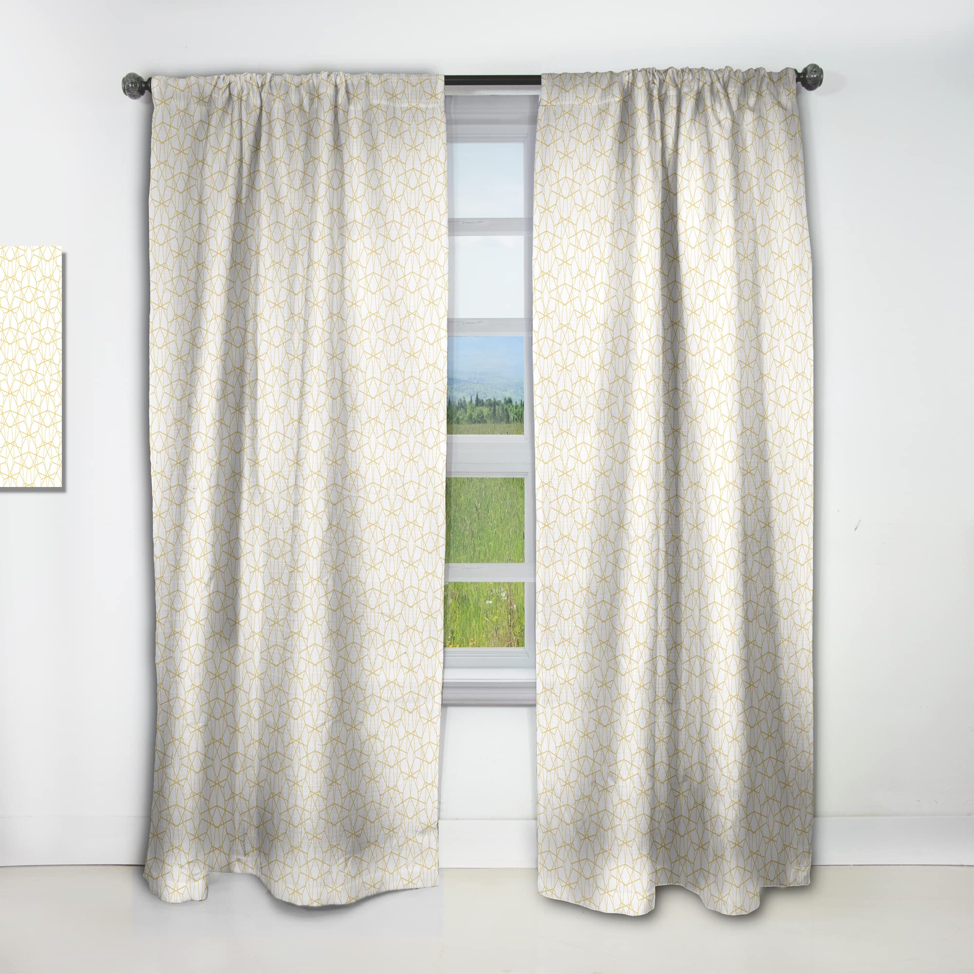 DesignQ Thermal Insulated Blackout Curtains - 52x120 Inch Single Panel for Bedroom & Living Room - Noise Reducing & Energy Saving Window Drapes for Home Decor