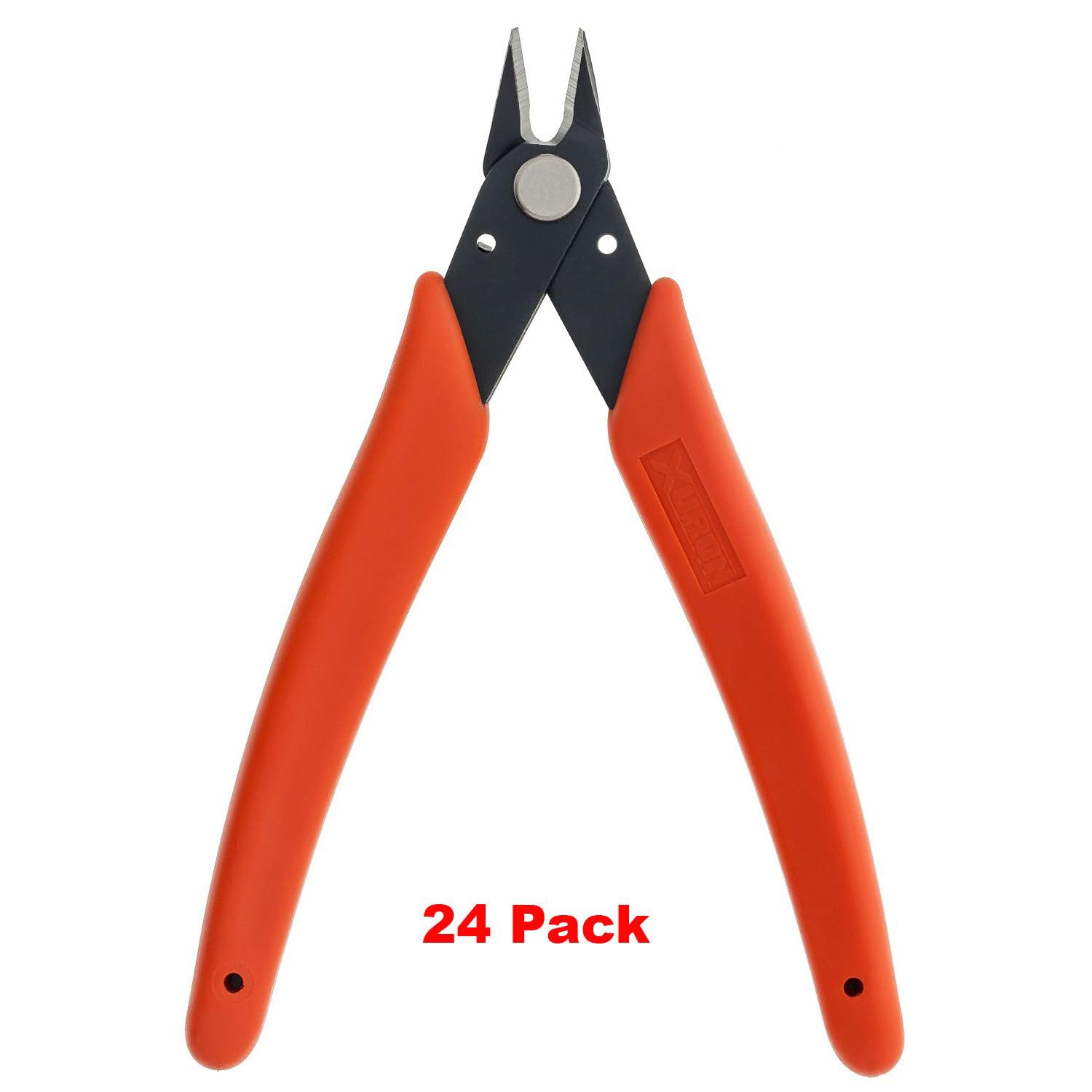 Xuron Micro-Shear Flush Cutters 410 - 24-Pack Precision Wire & Jewelry Cutters for DIY Crafts, Electronics, and Model Building